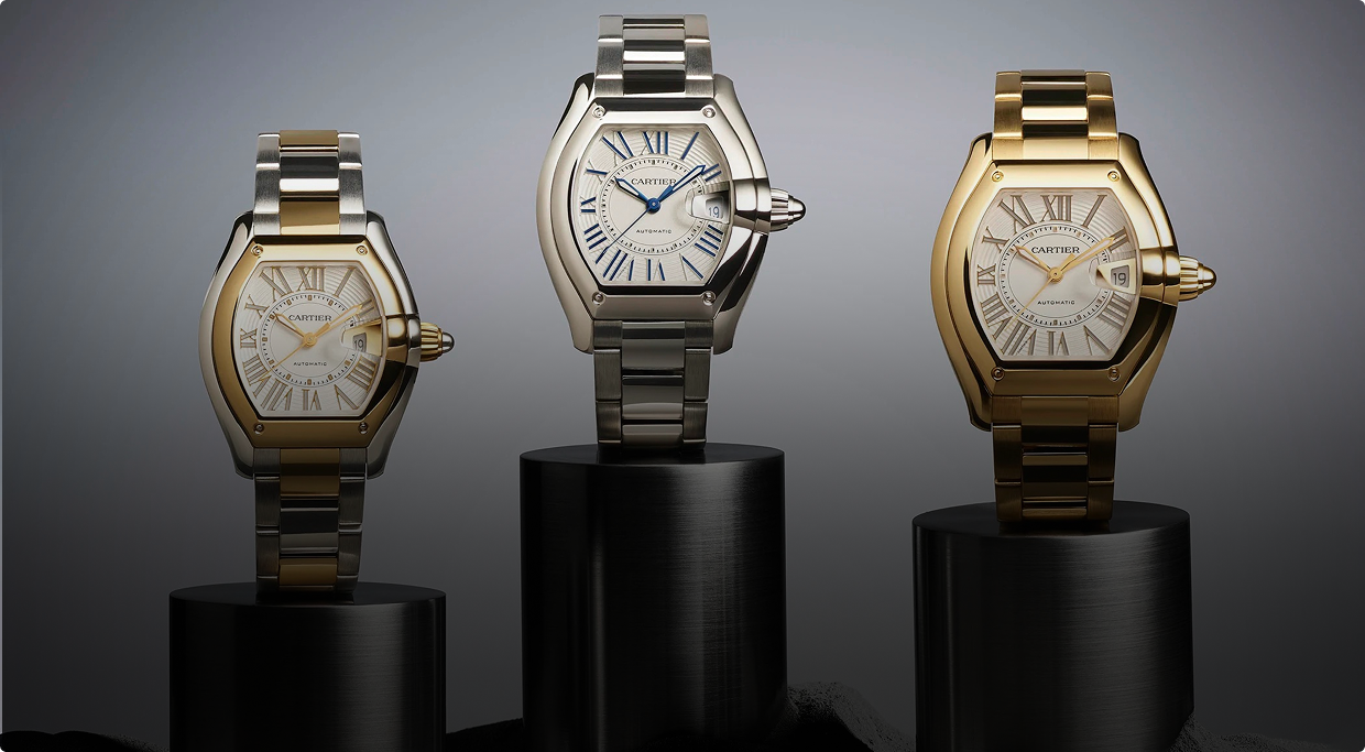 Cartier Roadster 2026 watch with aerodynamic case and metal bracelet