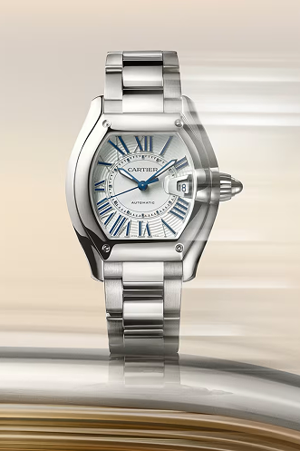 Cartier Roadster 2026 watch with aerodynamic case and metal bracelet