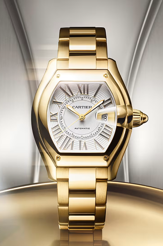 Cartier Roadster 2026 watch with aerodynamic case and metal bracelet