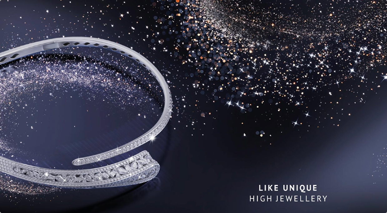 Crivelli LIKE bracelets rings earrings and necklaces in gold diamonds and coloured stones