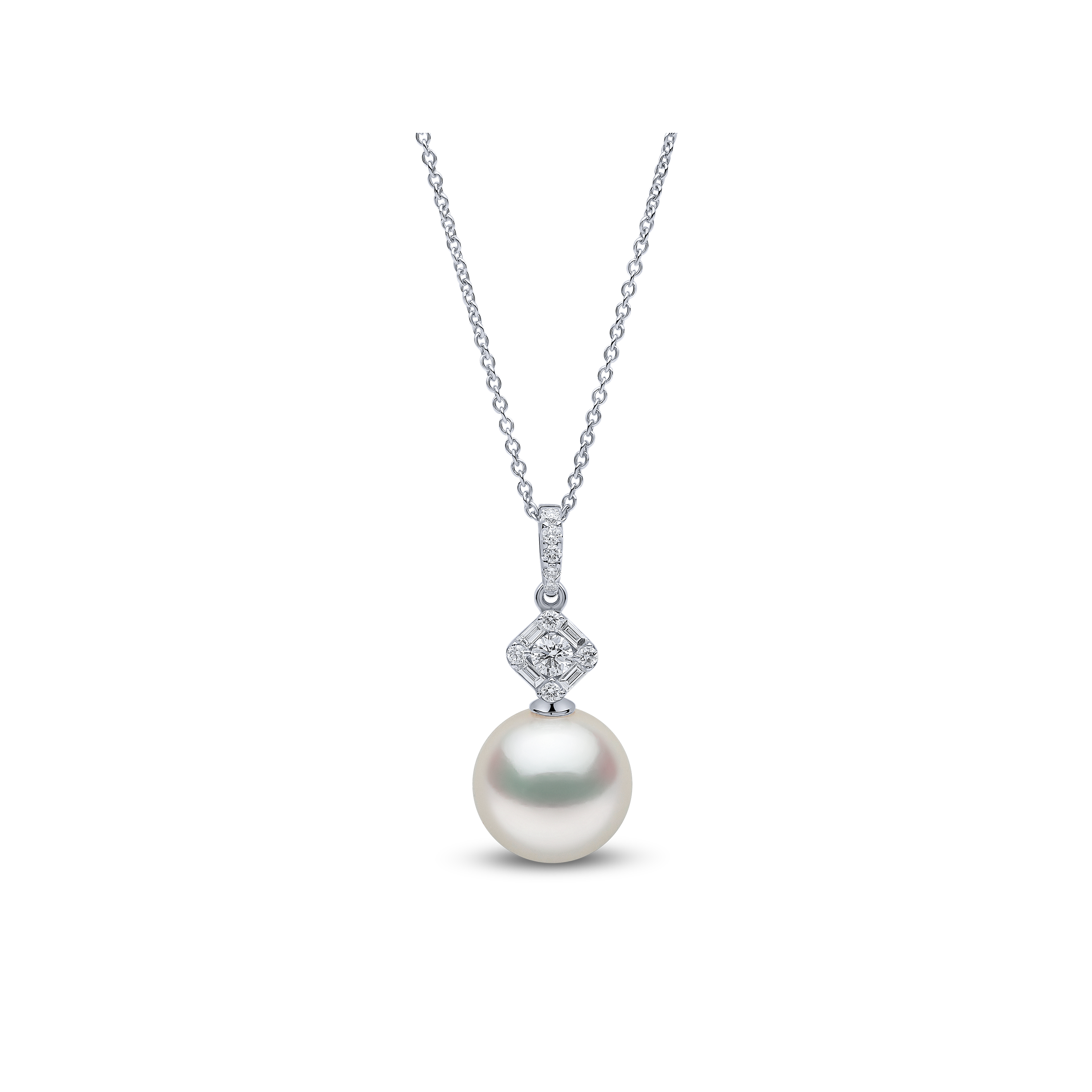 Starlight 18K Gold South Sea Pearl and Diamond Nova Pendant