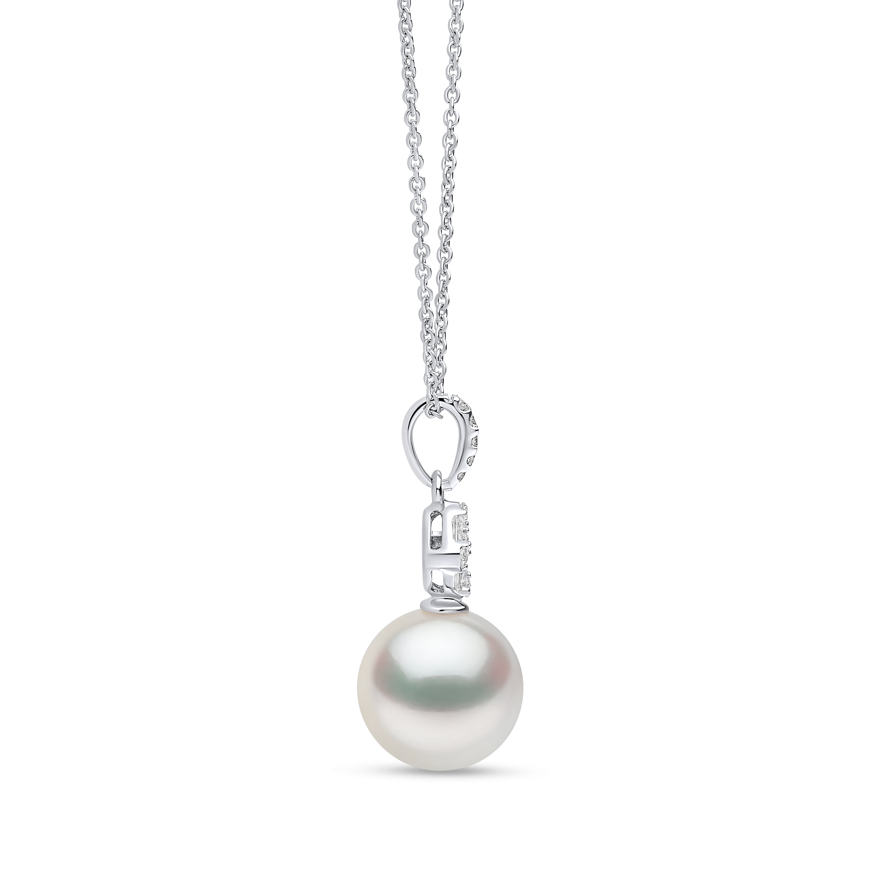 Starlight 18K Gold South Sea Pearl and Diamond Nova Pendant