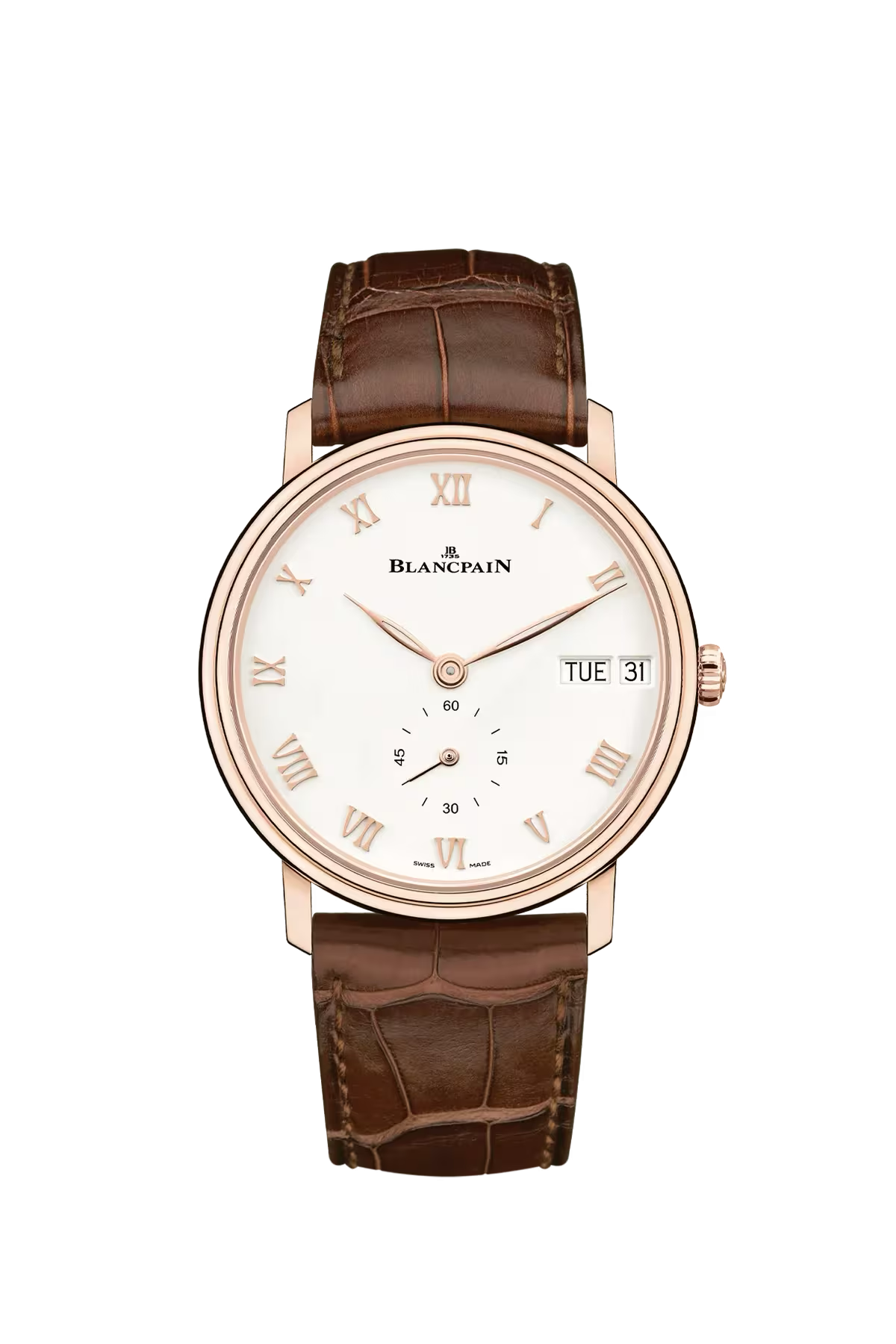 Blancpain Villeret Day-Date 40.5 mm with red gold case and opaline dial, reference 6652-3642-55B
