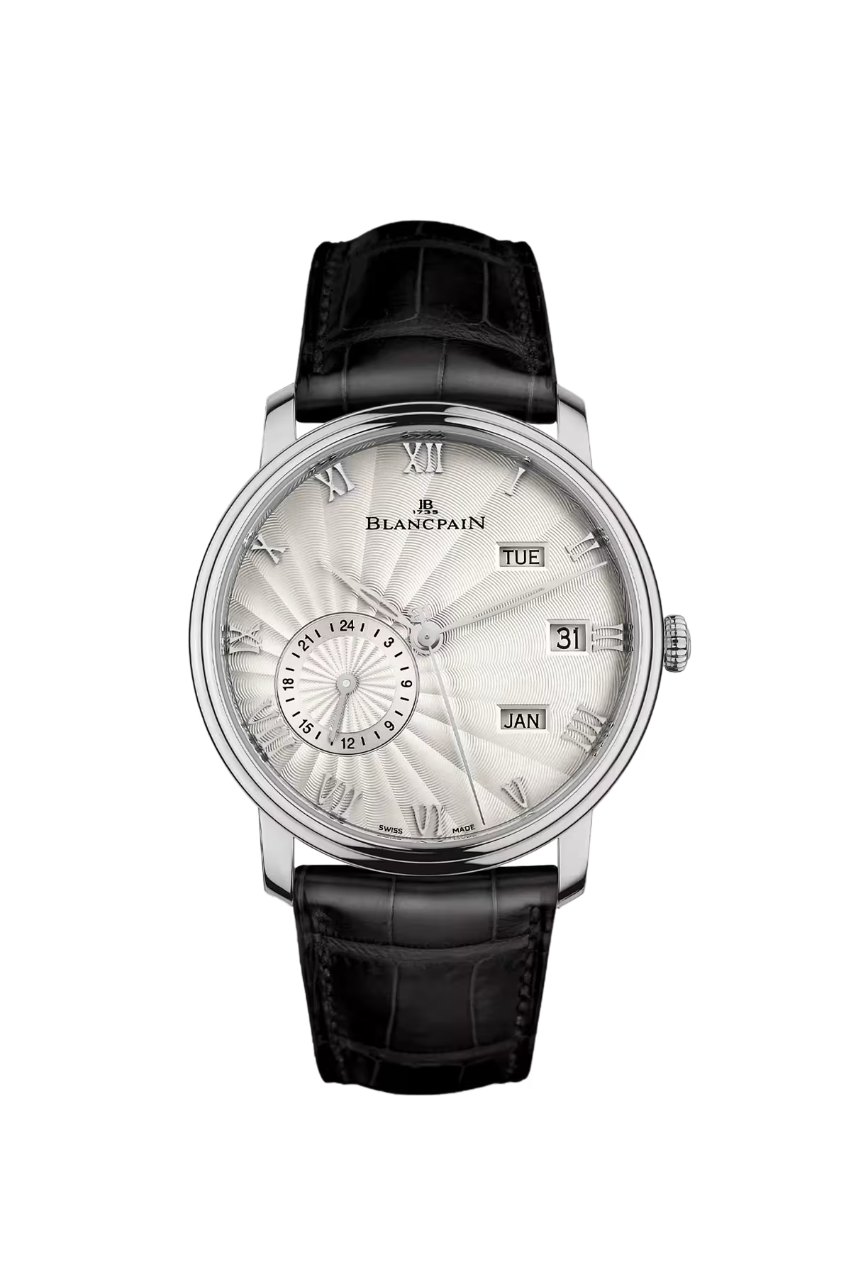 Blancpain Villeret Annual Calendar GMT 40 mm with white gold case and opaline dial, reference 6670-1542-55B