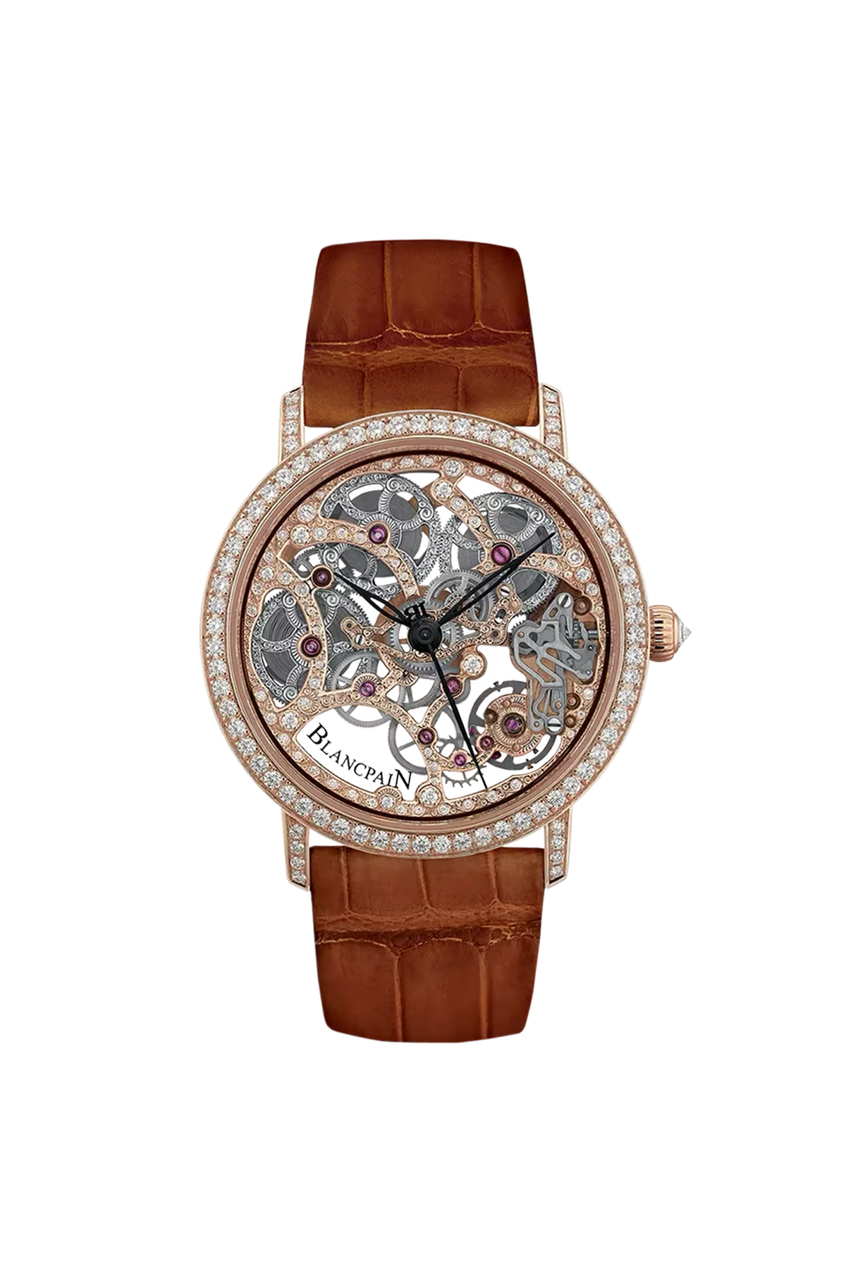 Blancpain Villeret Skeleton 8 Days 38 mm with red gold case and sapphire plate dial, reference 6633-2900-55B