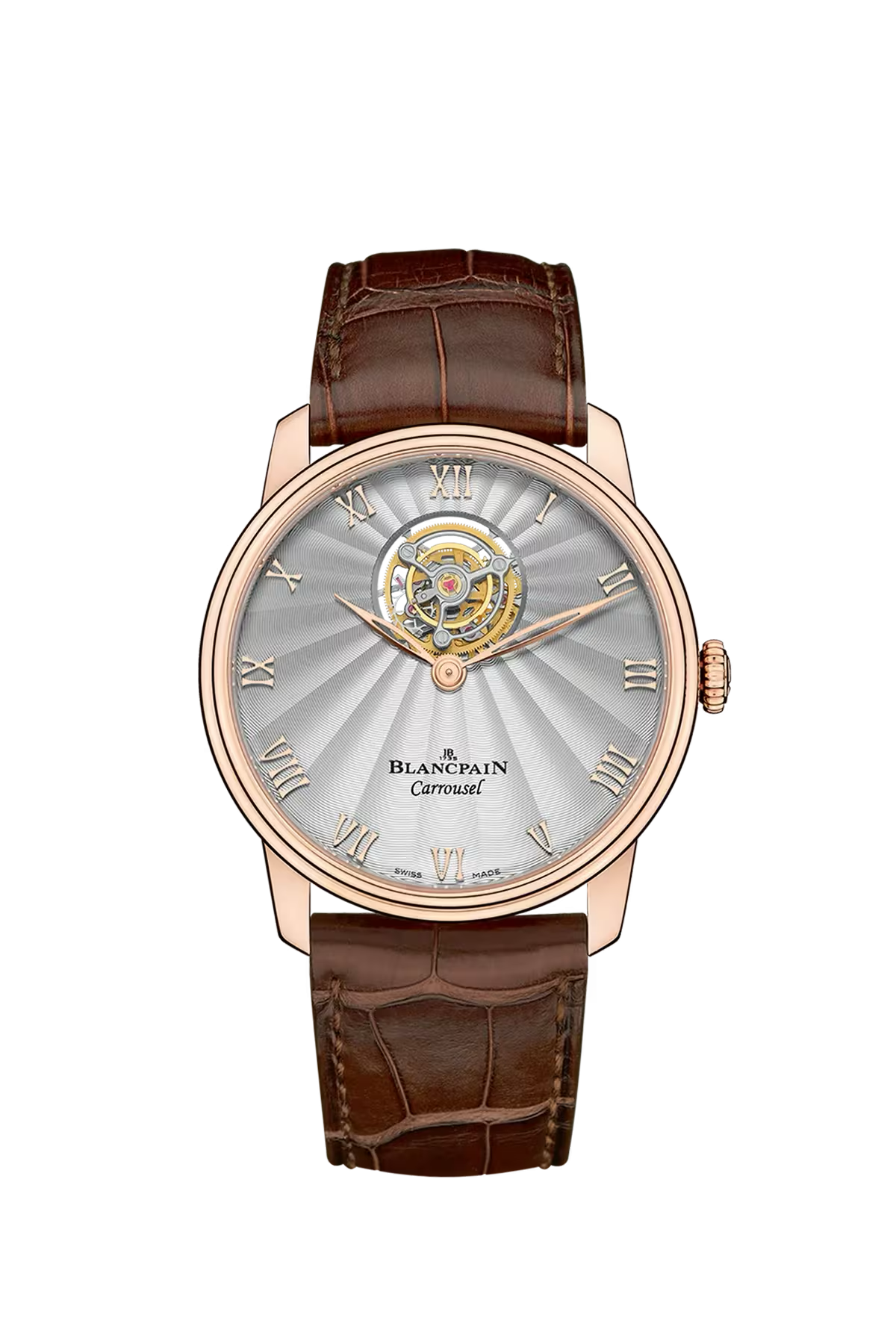Blancpain Villeret Flying Carrousel 40 mm with red gold case and opaline dial, reference 66228-3642-55B