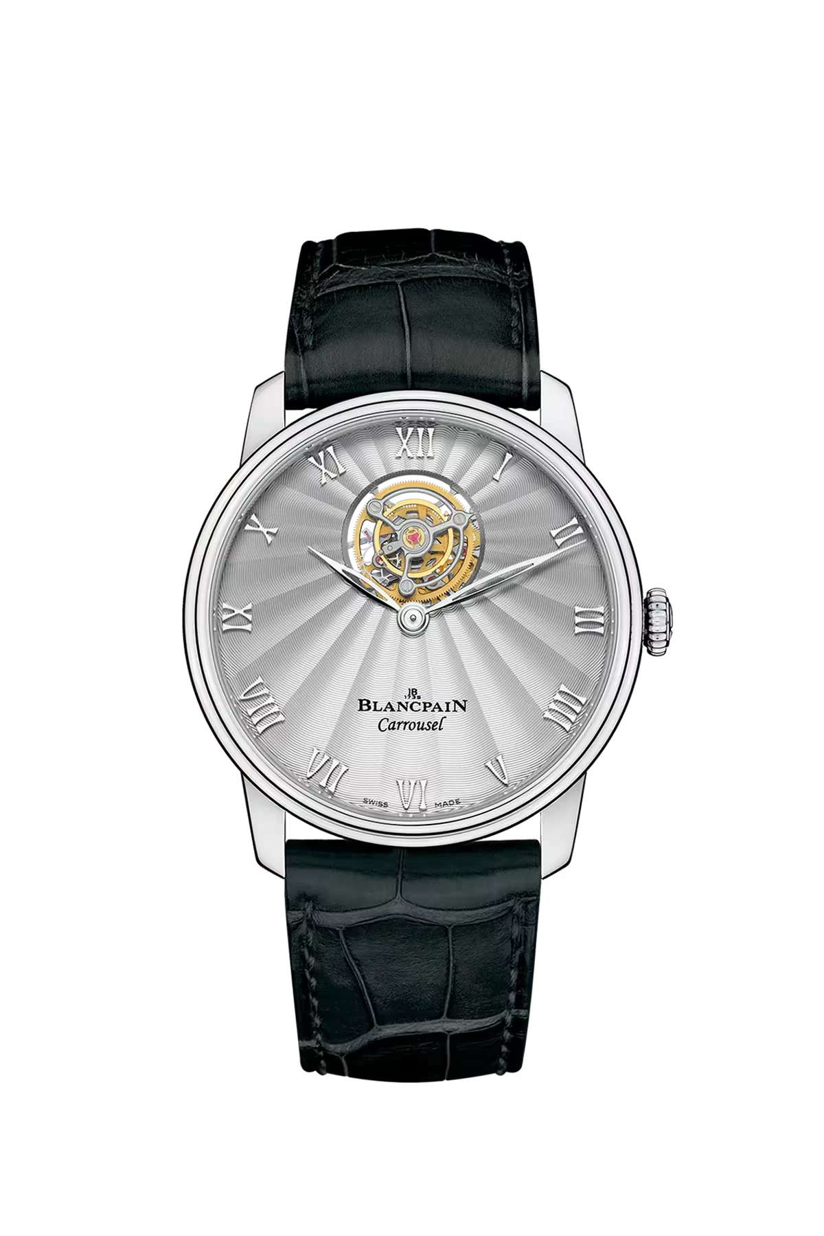 Blancpain Villeret Flying Carrousel 40 mm with platinum case and opaline dial, reference 66228-3442-55B