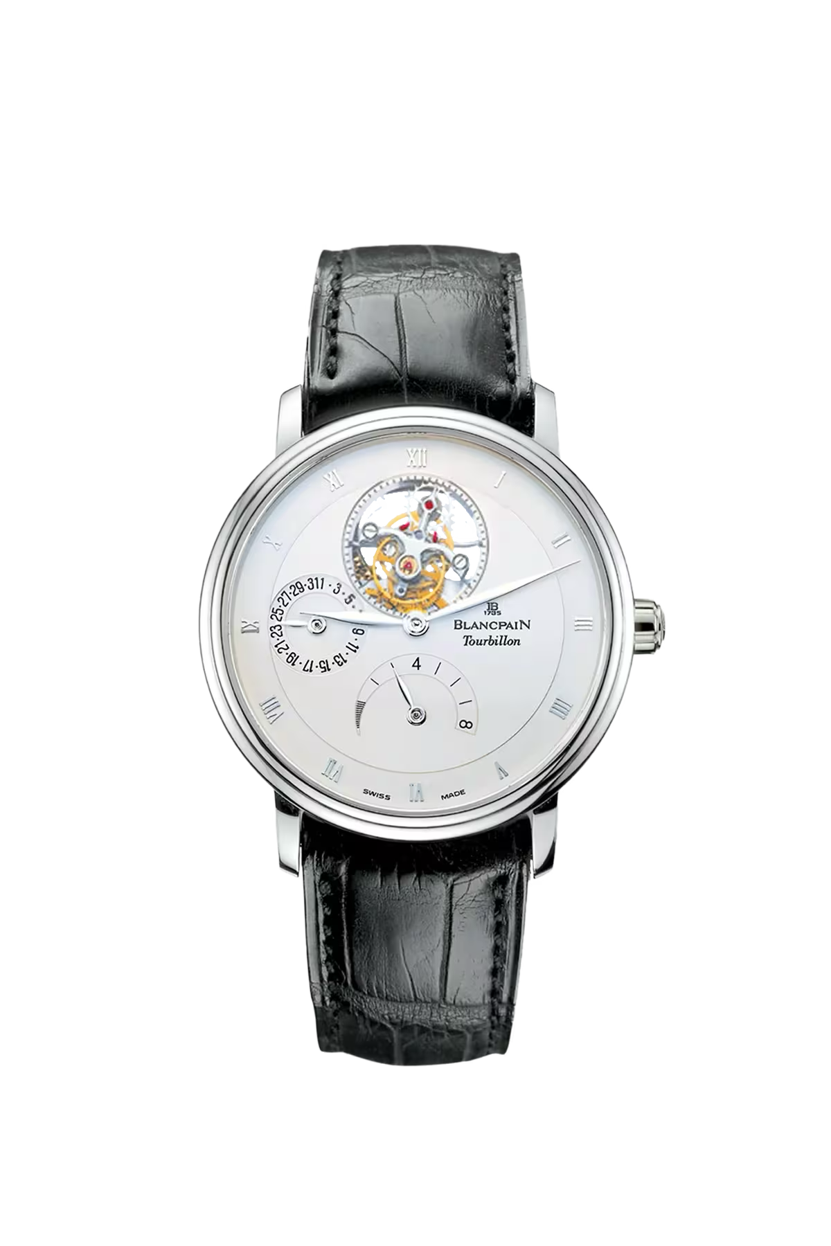 Blancpain Villeret Tourbillon 8 Days 37.5 mm with white gold case and opaline dial, reference 6025-1542-55B