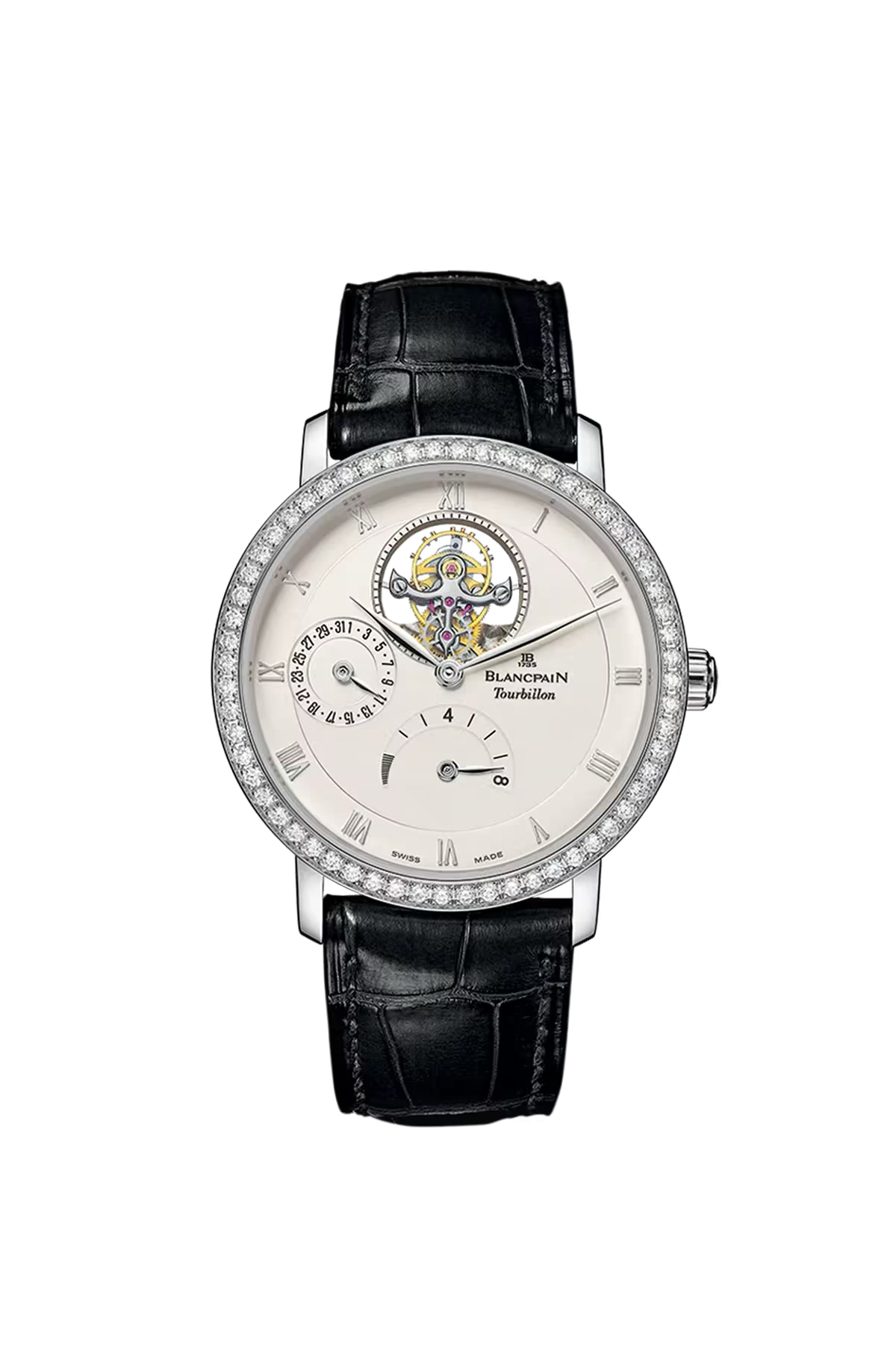 Blancpain Villeret Tourbillon 8 Days 38 mm with white gold case and opaline dial, reference 6025-1942-55B