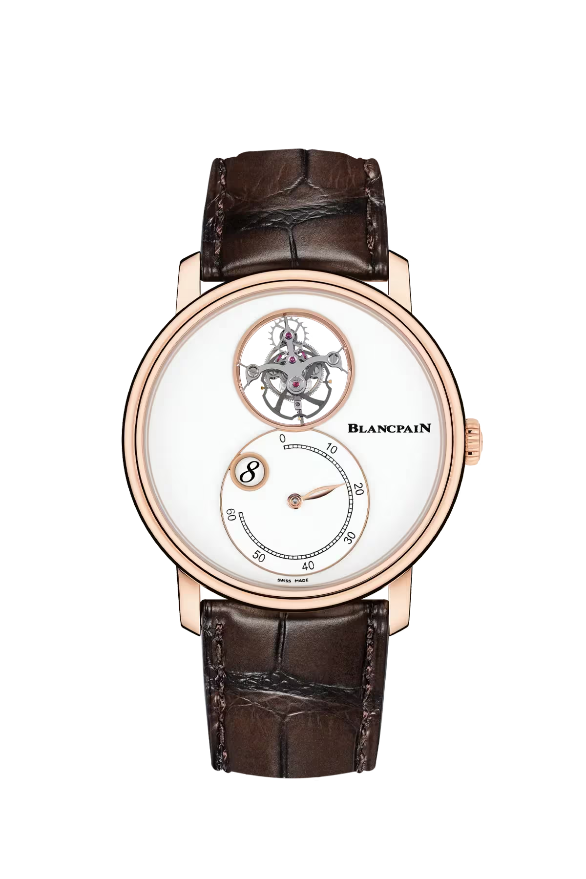 Blancpain Villeret Jumping Hour Tourbillon 42 mm with red gold case and champlevé enamel dial, reference 66260-3633-55B