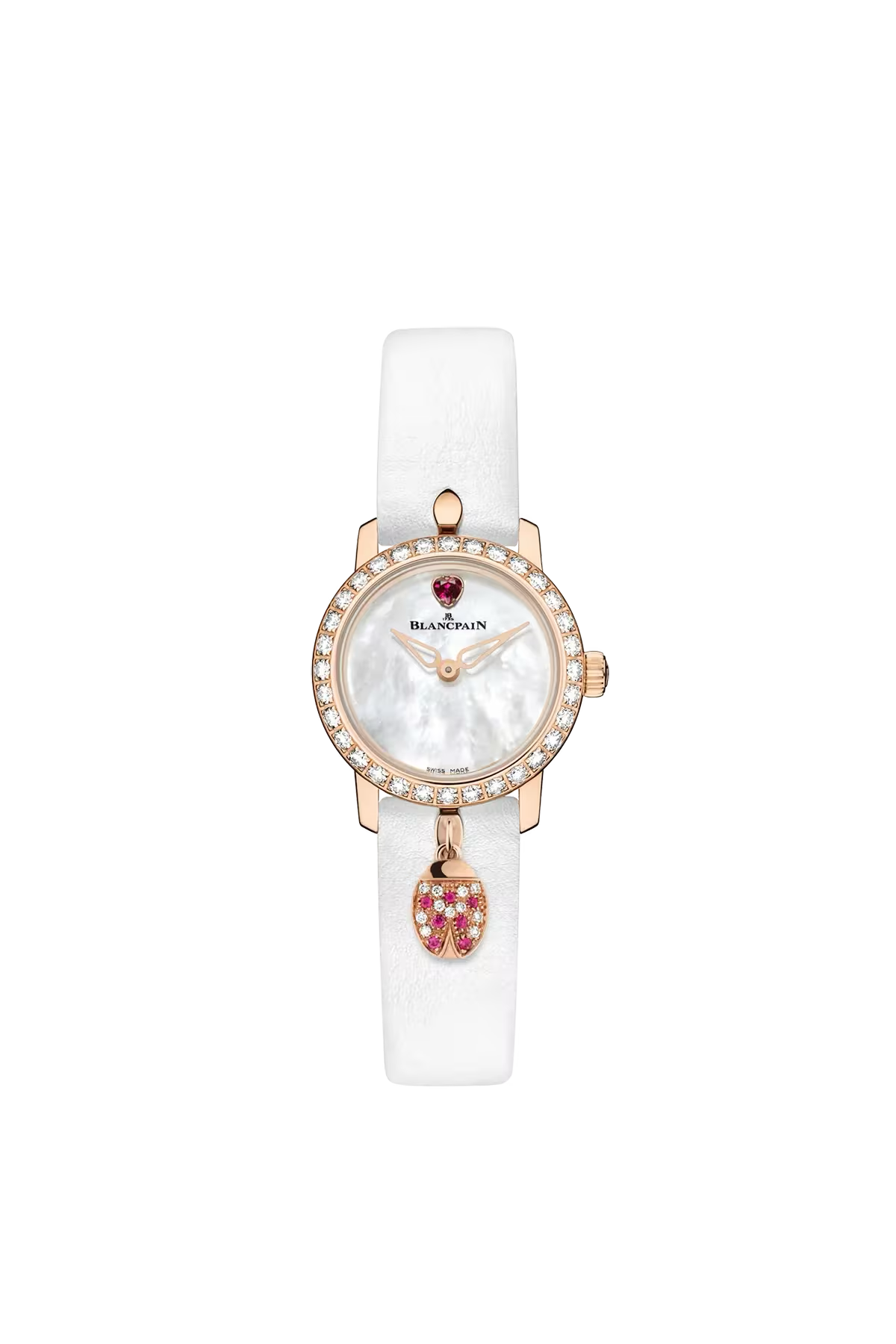 Blancpain Ladybird Ultraplate 21.5 mm with red gold case and diamond-set mother-of-pearl dial, reference 0063D-2954-63A