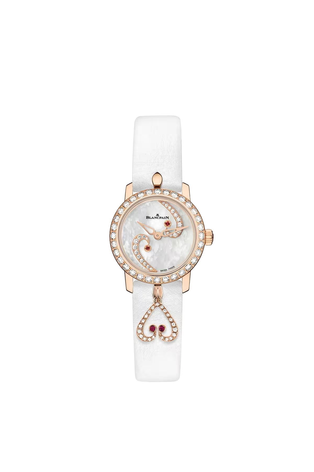 Blancpain Ladybird Ultraplate 21.5 mm with red gold case and diamond-set mother-of-pearl dial, reference 0063A-2954-63A