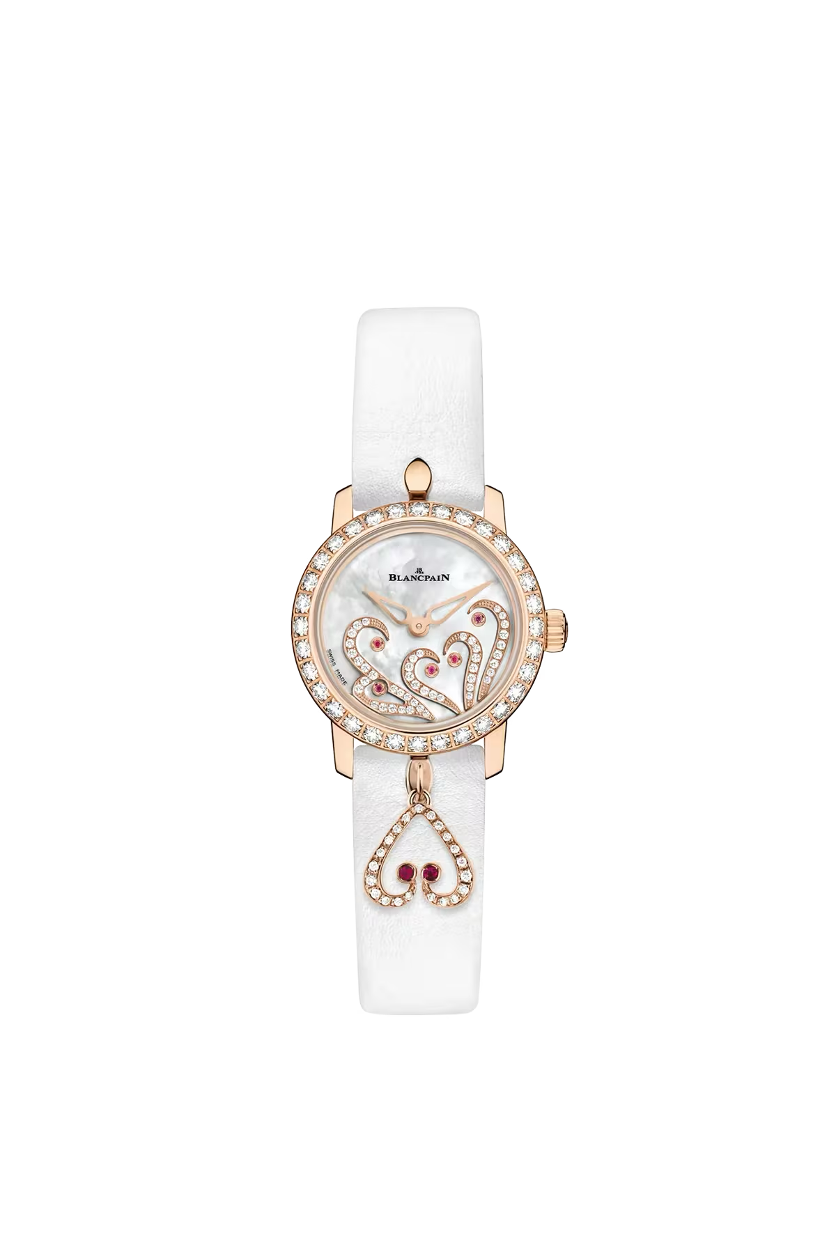 Blancpain Ladybird Ultraplate 21.5 mm with red gold case and diamond-set mother-of-pearl dial, reference 0063B-2954-63A