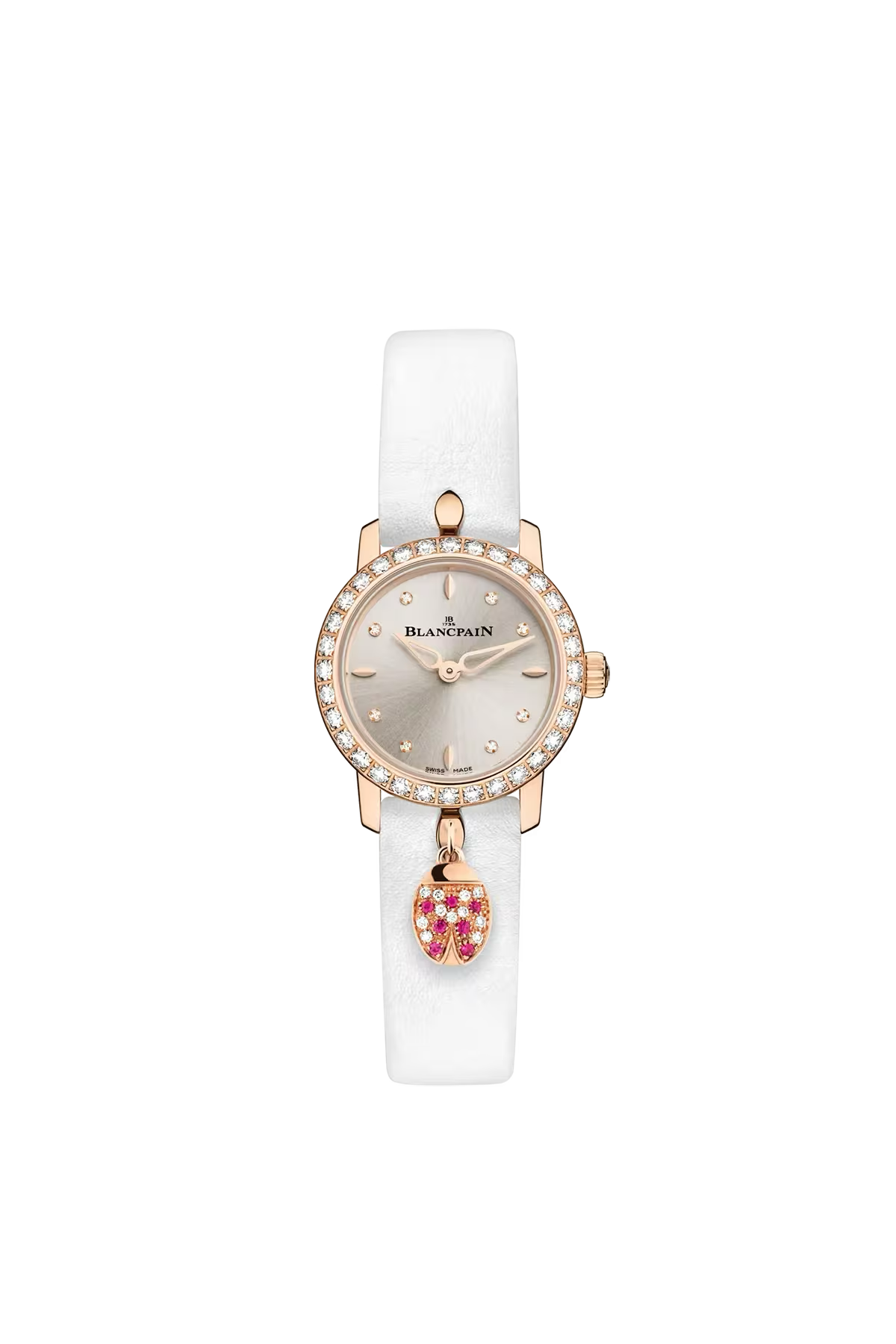 Blancpain Ladybird Ultraplate 21.5 mm with red gold case and diamond-set opaline dial, reference 0063C-2987-63A