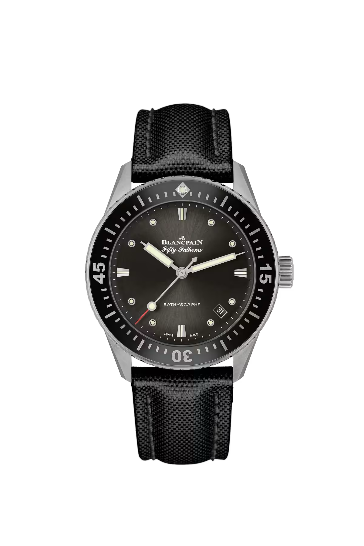 Blancpain Bathyscaphe 38 mm with steel case and meteor grey dial, reference 5100B-1110-B52A