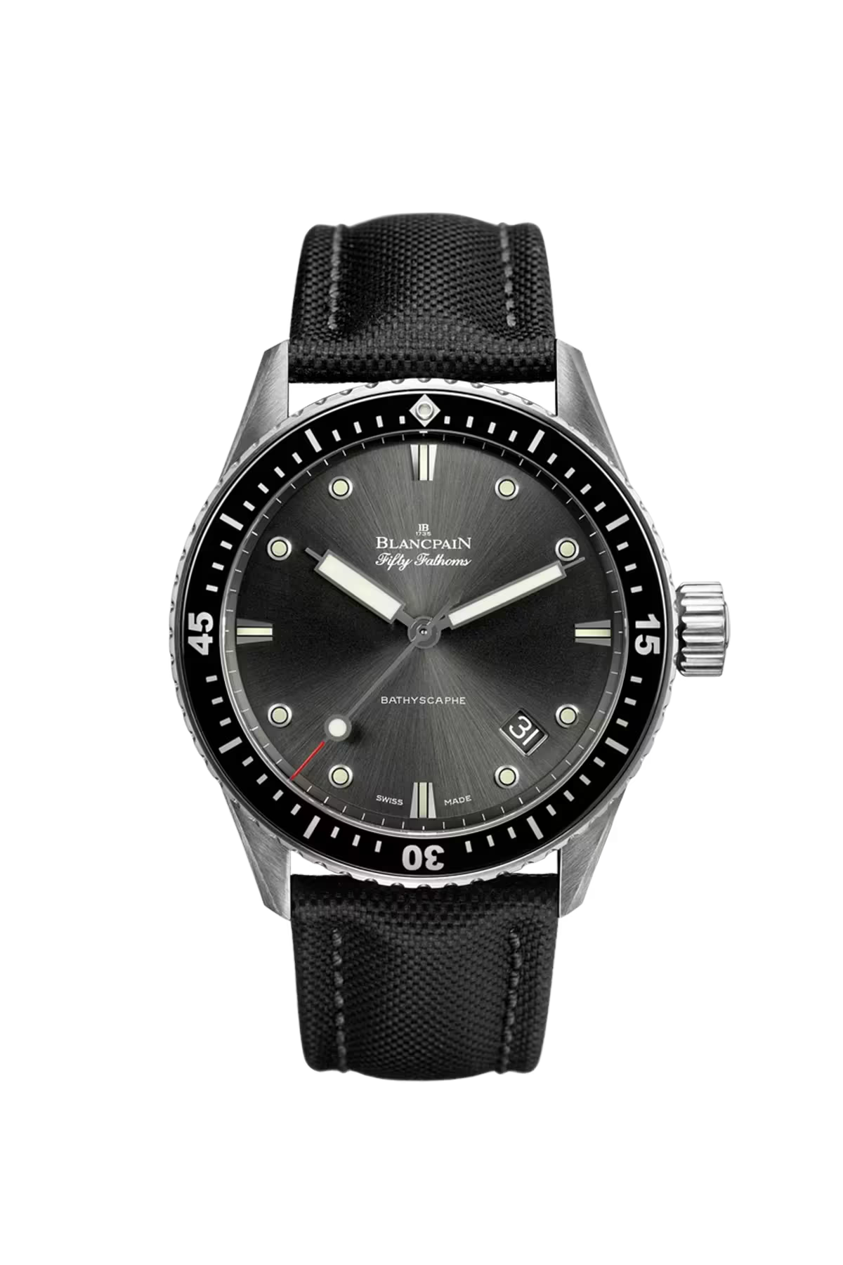 Blancpain Bathyscaphe 43 mm with steel case and meteor grey dial, reference 5000-1110-B52A
