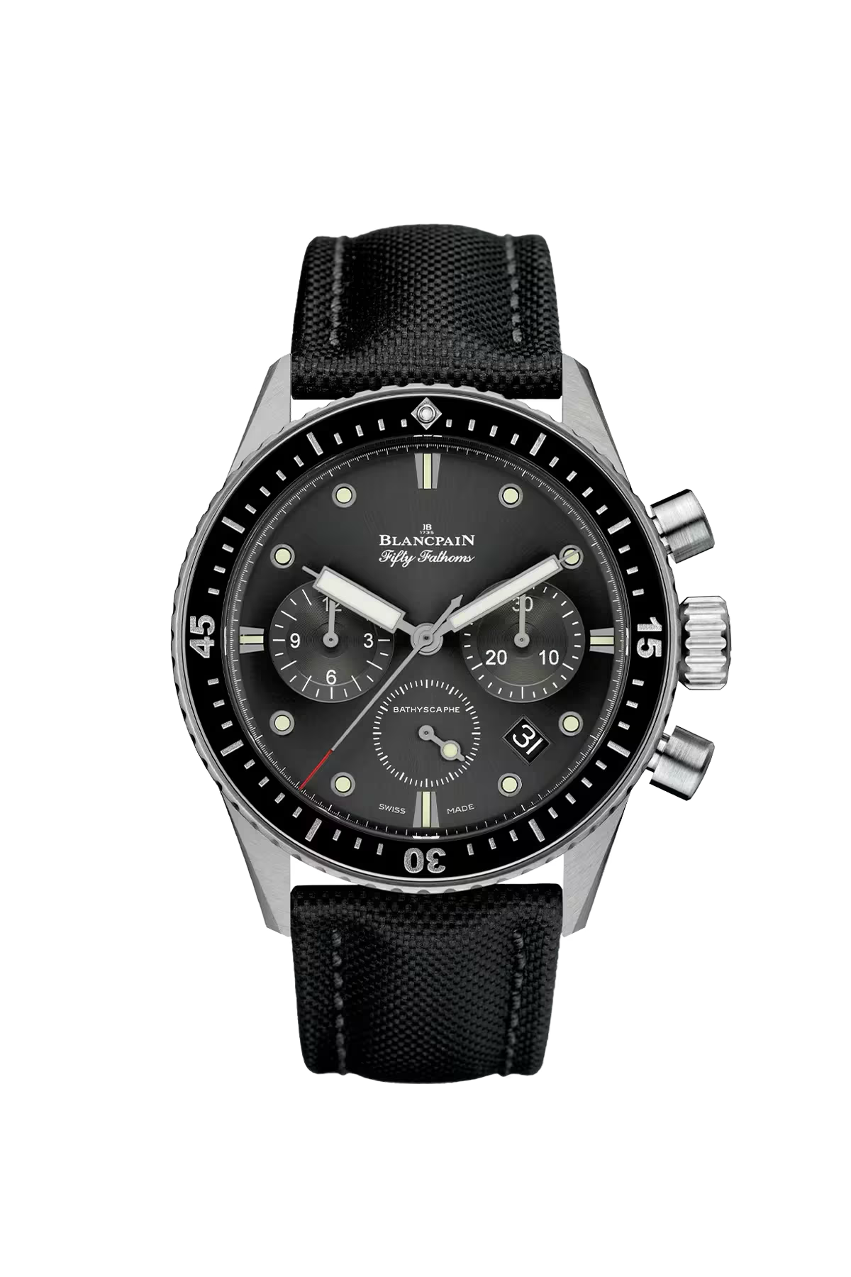 Blancpain Bathyscaphe Chronographe Flyback 43 mm with steel case and meteor grey dial, reference 5200-1110-B52A