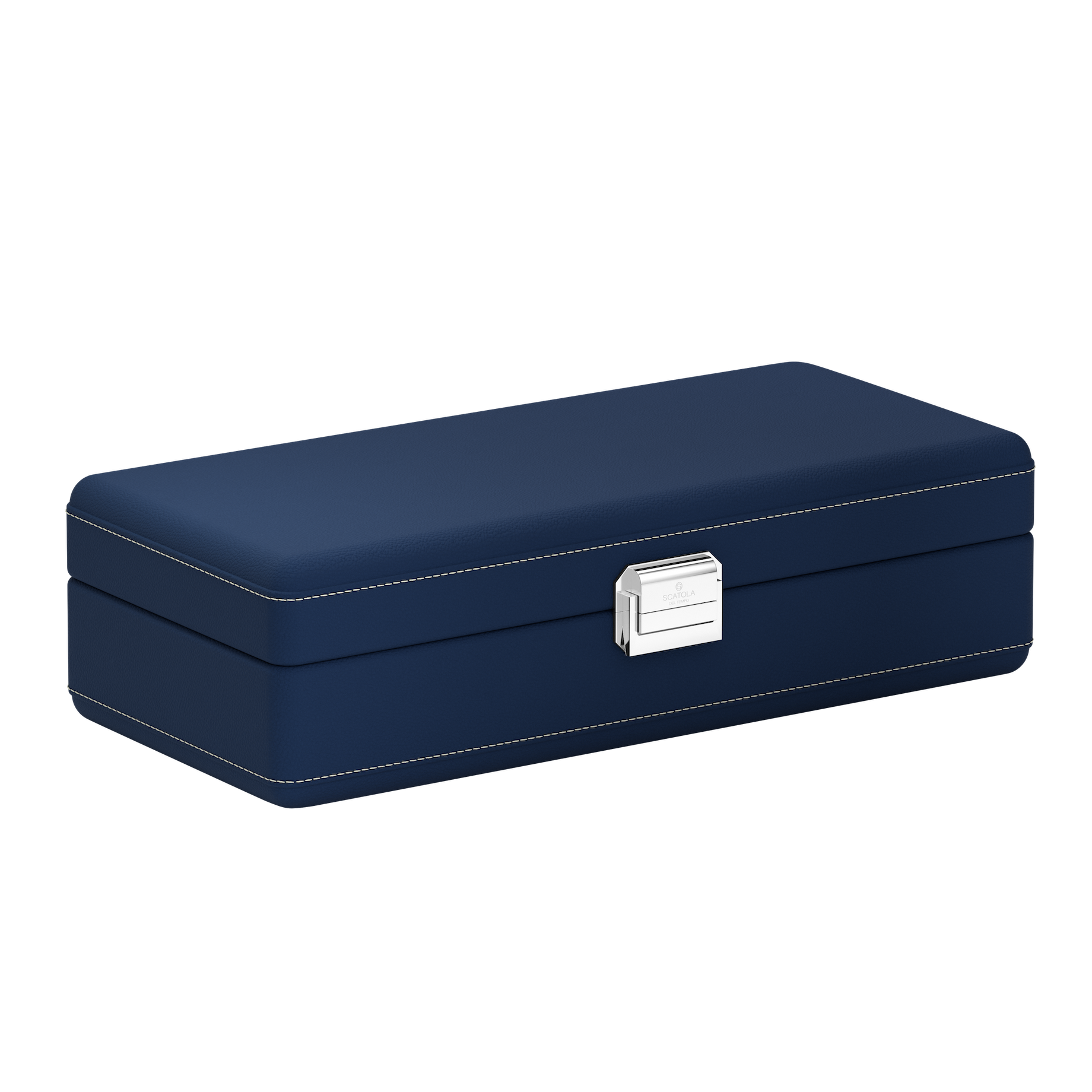 Valigetta 4 Midnight Blue / Cream leather watch box