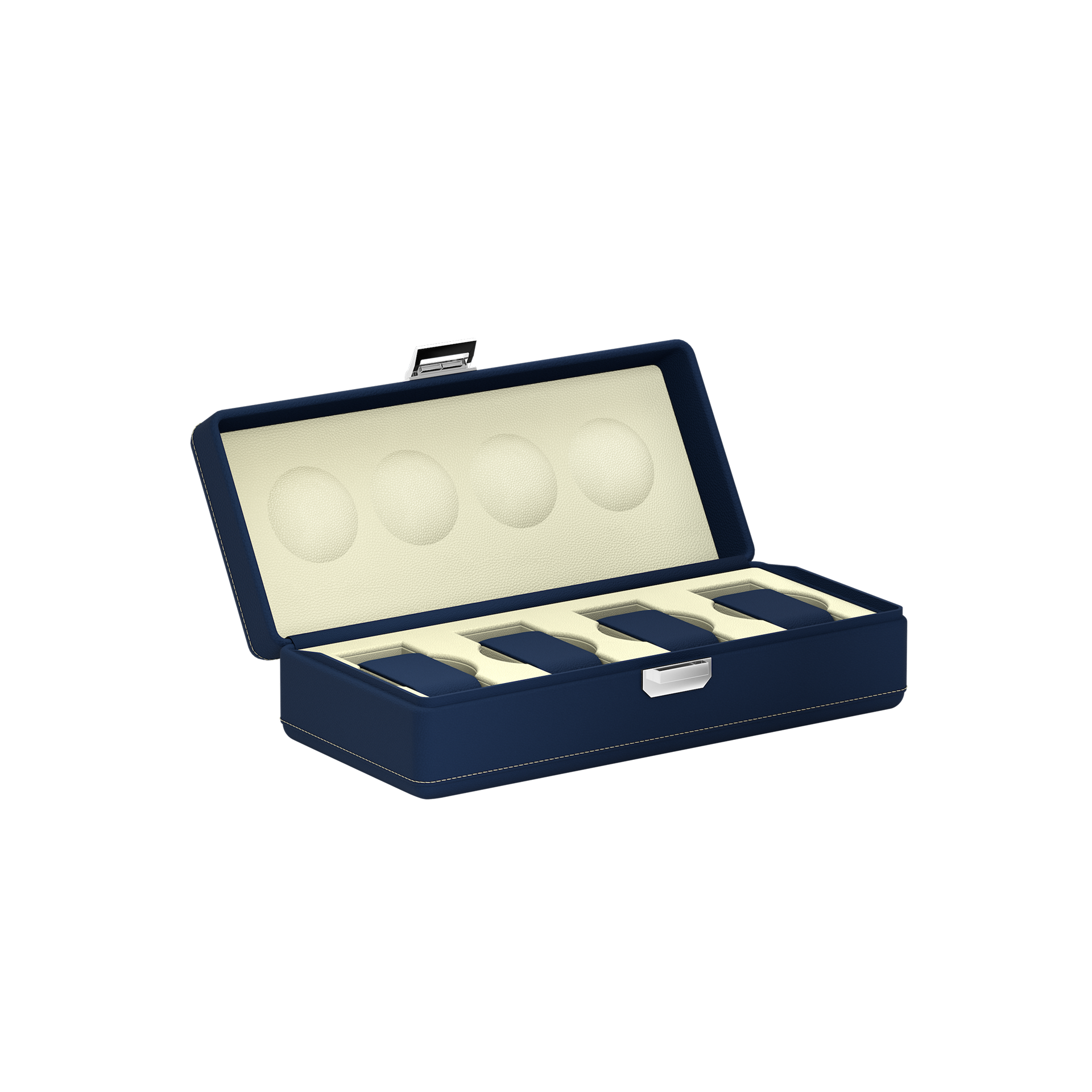 Valigetta 4 Midnight Blue / Cream leather watch box