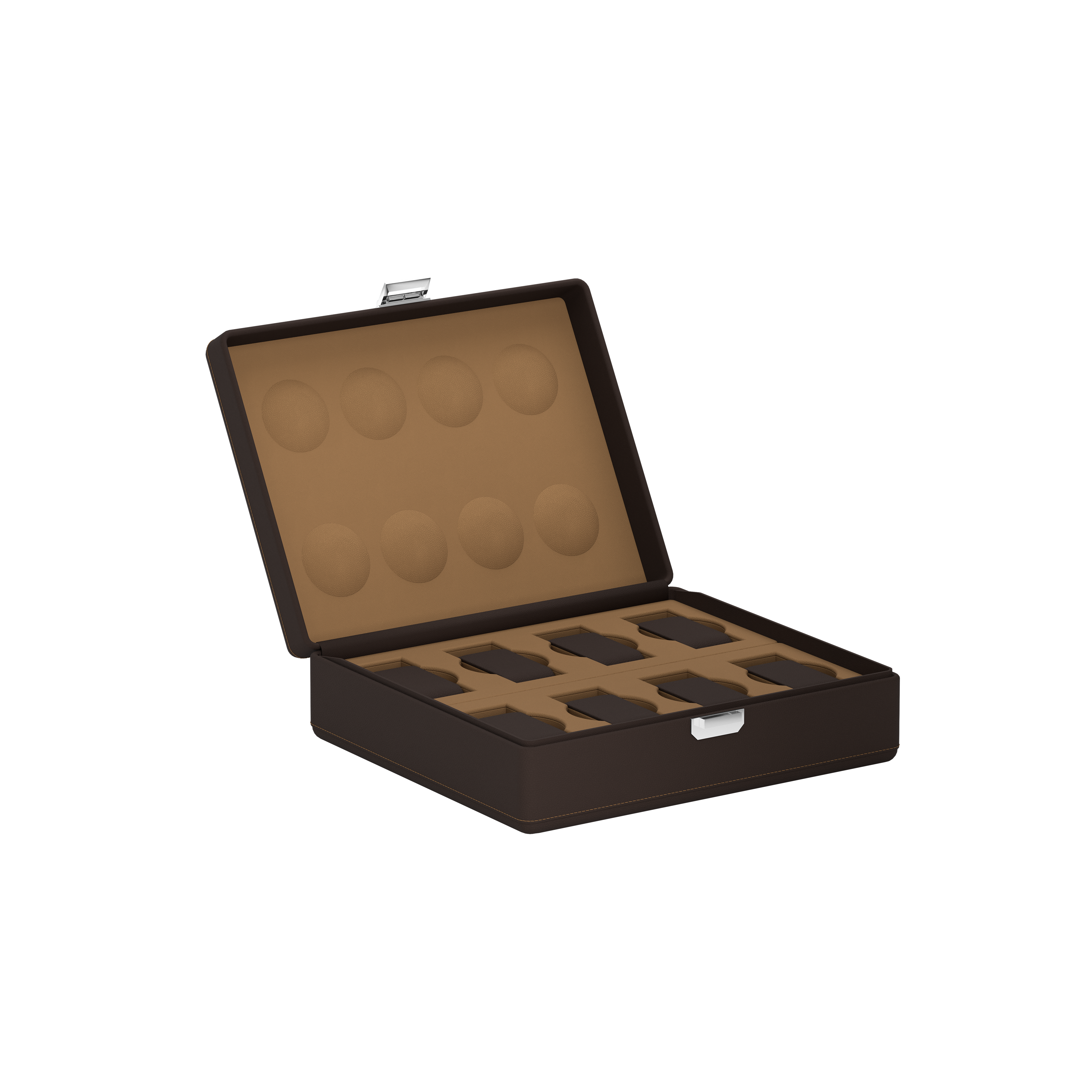 Valigetta 8 Chocolate Brown / Chestnut leather watch box