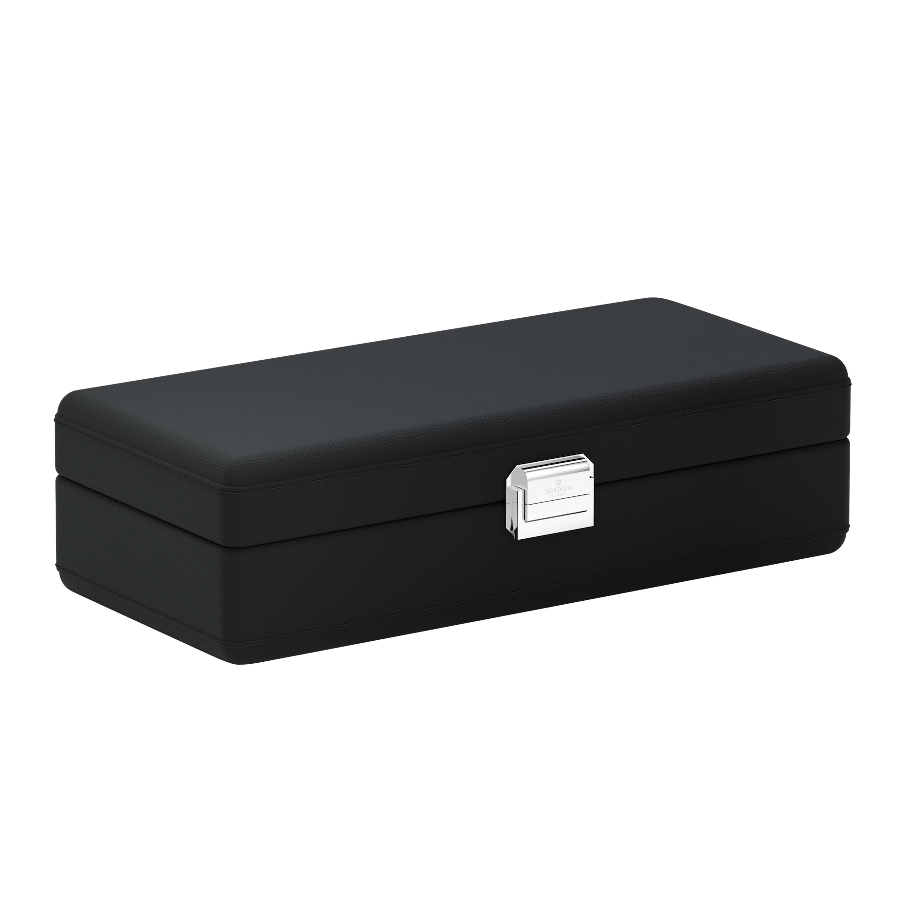 Valigetta 4 Intense Black leather watch box