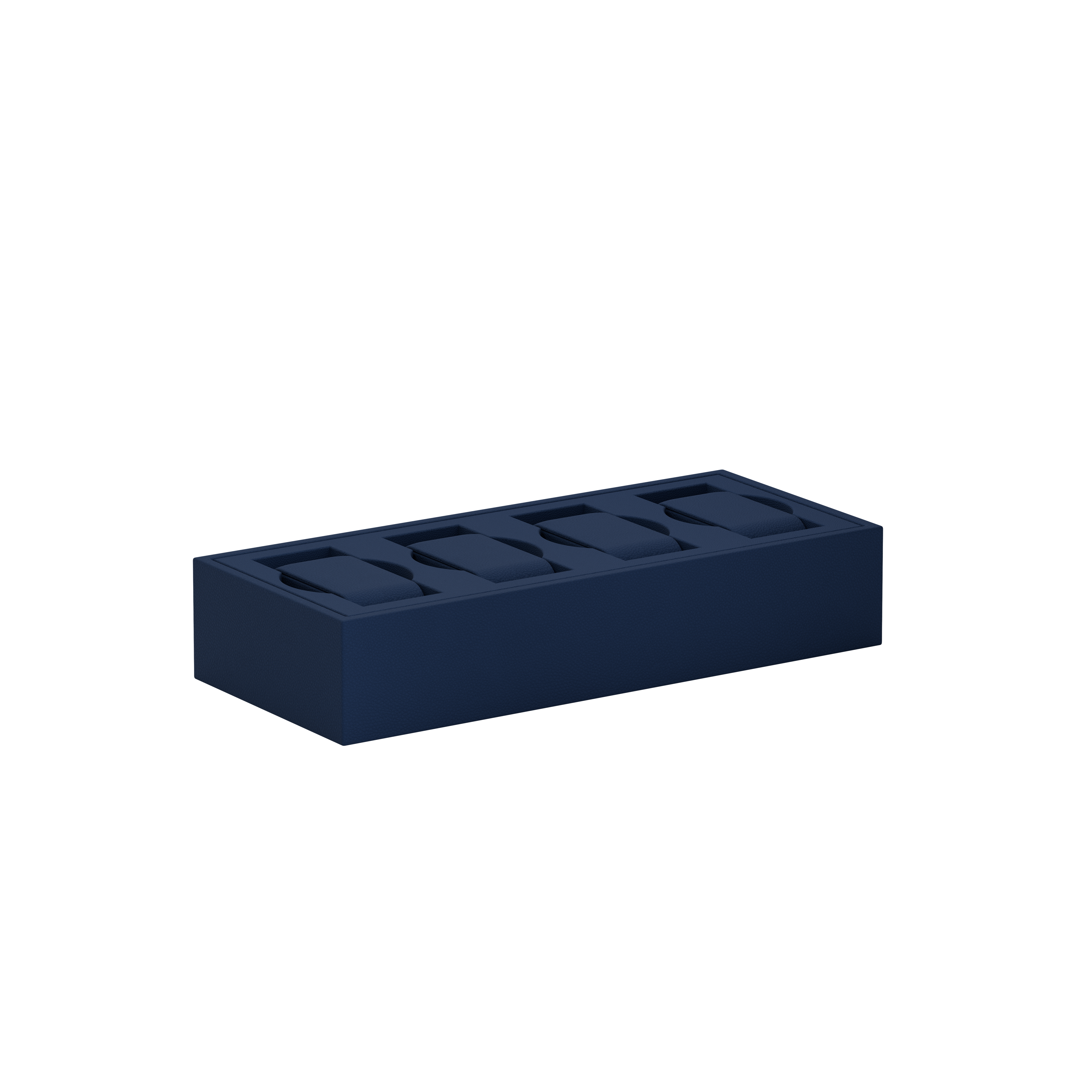 Vassoio A Midnight Blue leather watch tray