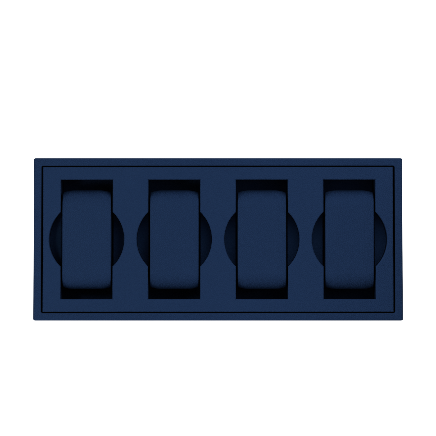 Vassoio A Midnight Blue leather watch tray