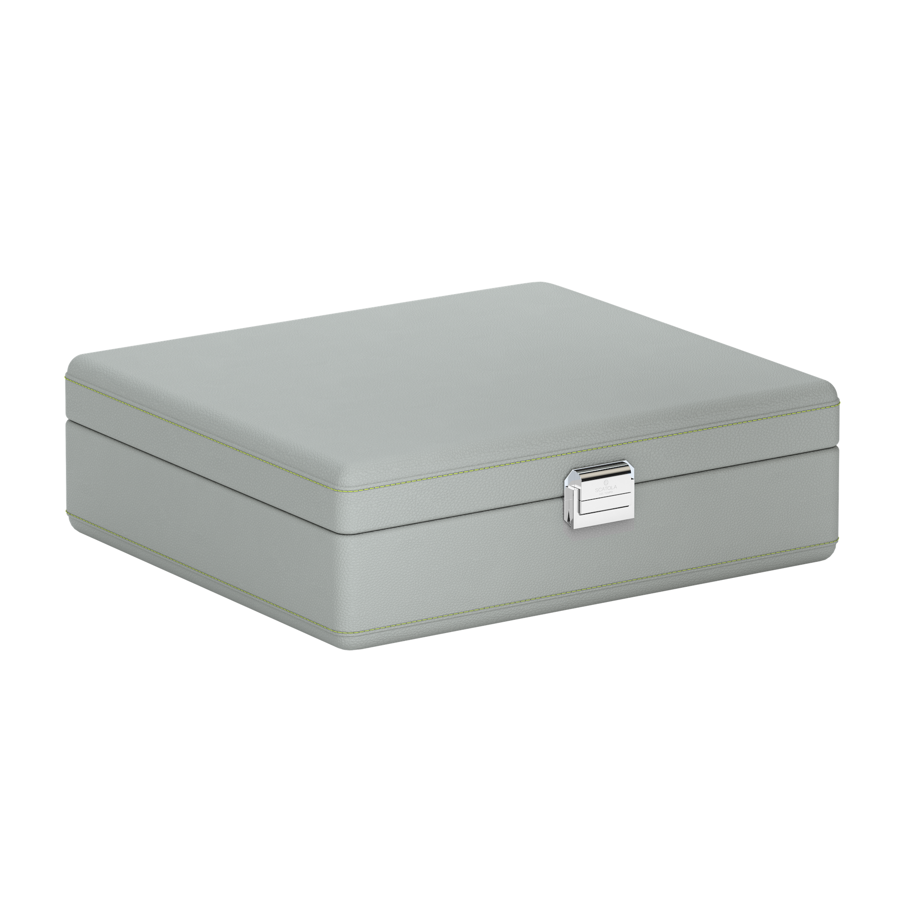 Valigetta 8 Pearl Gray / Anise Green leather watch box