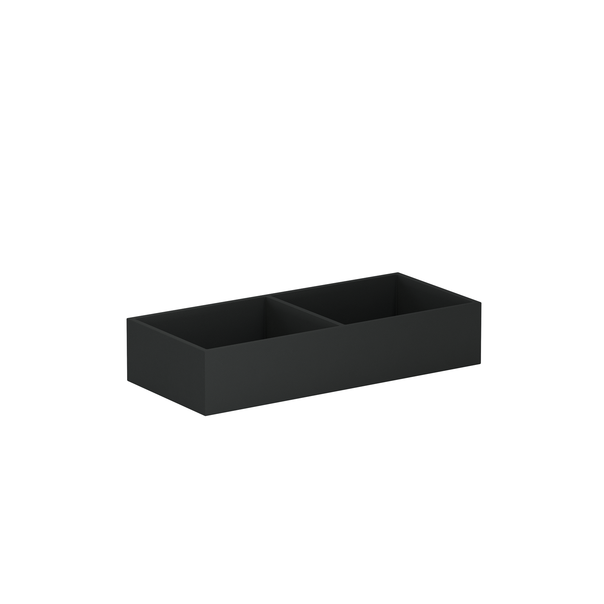 Vassoio C Slate Gray leather valet tray