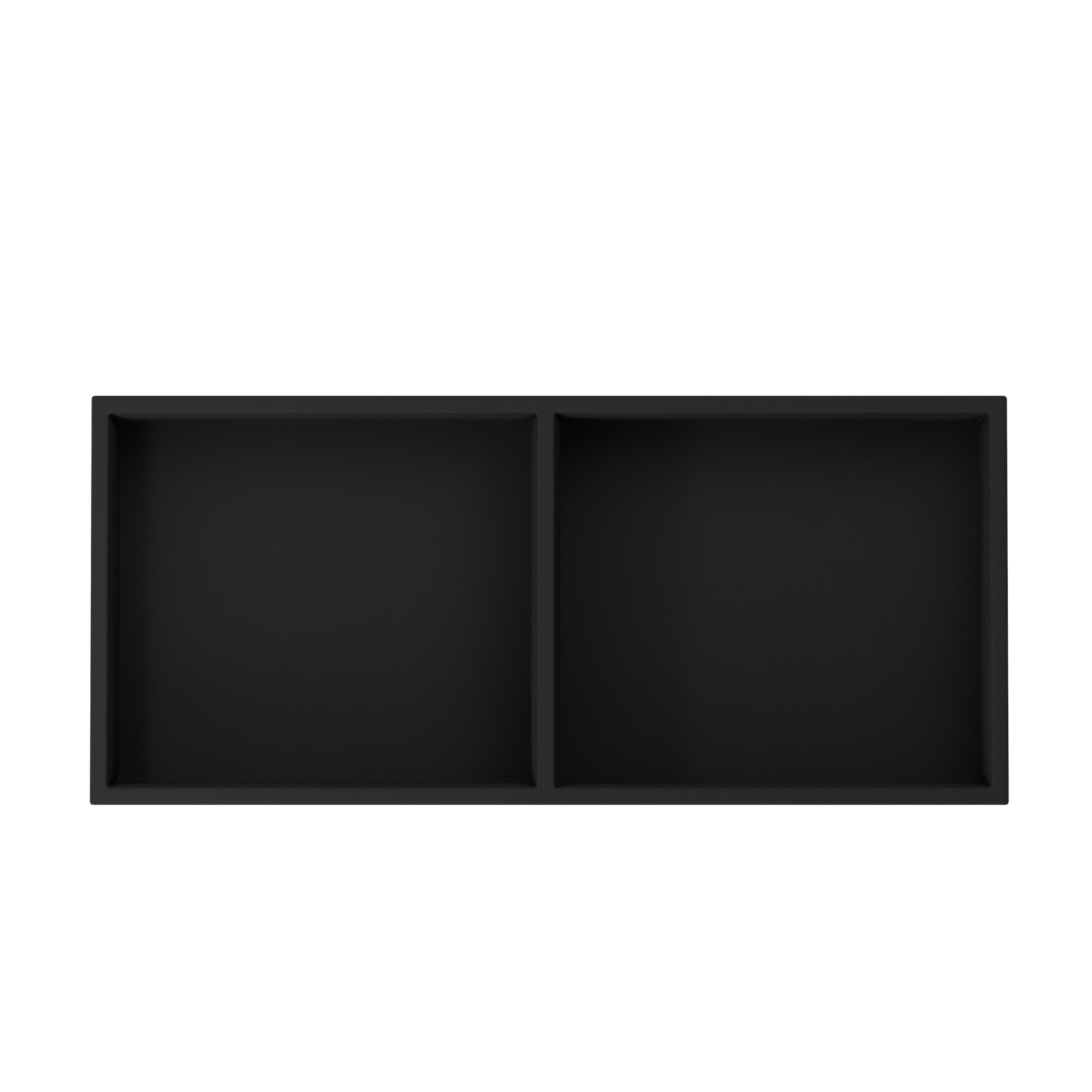 Vassoio C Slate Gray leather valet tray