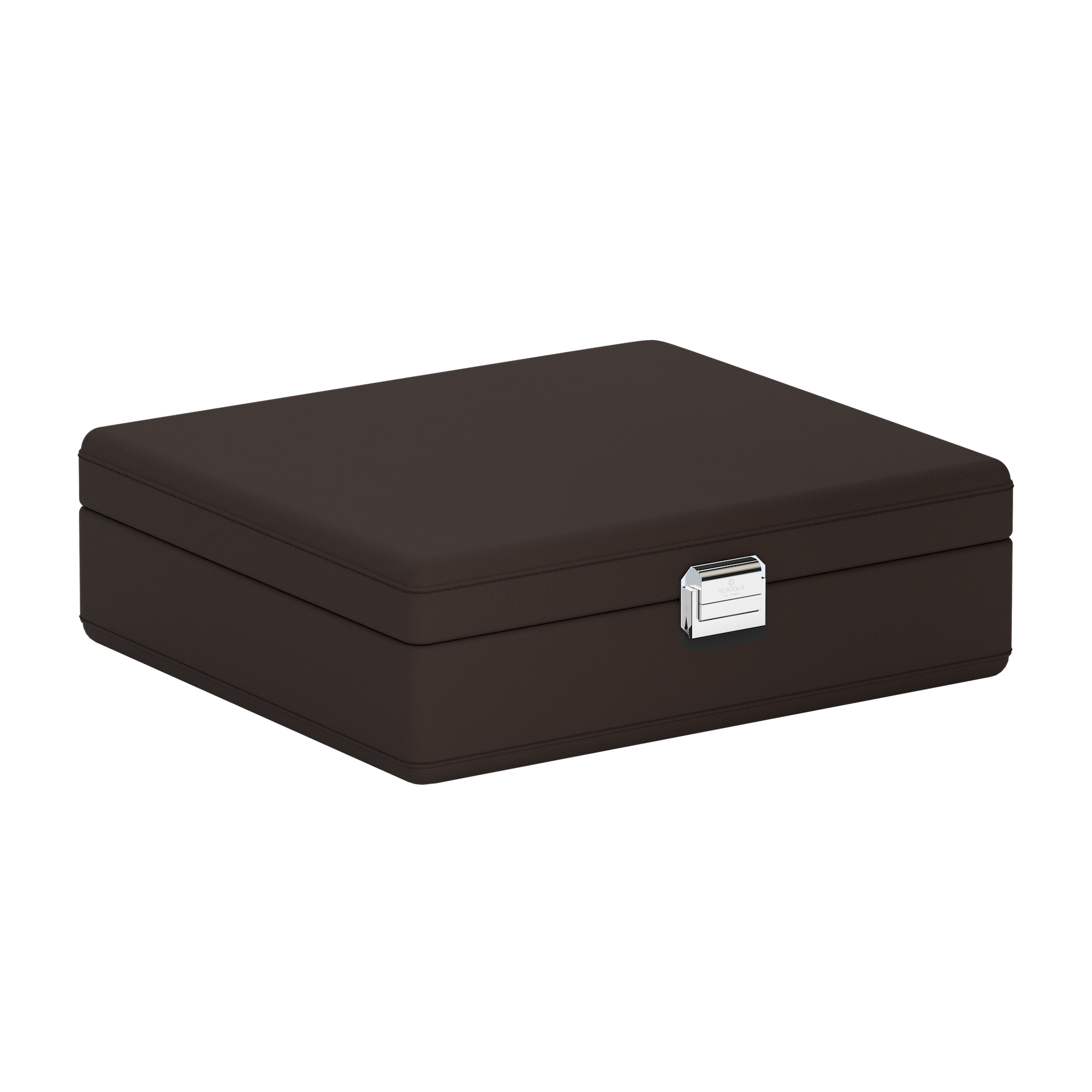 Valigetta 8 Chocolate Brown leather watch box