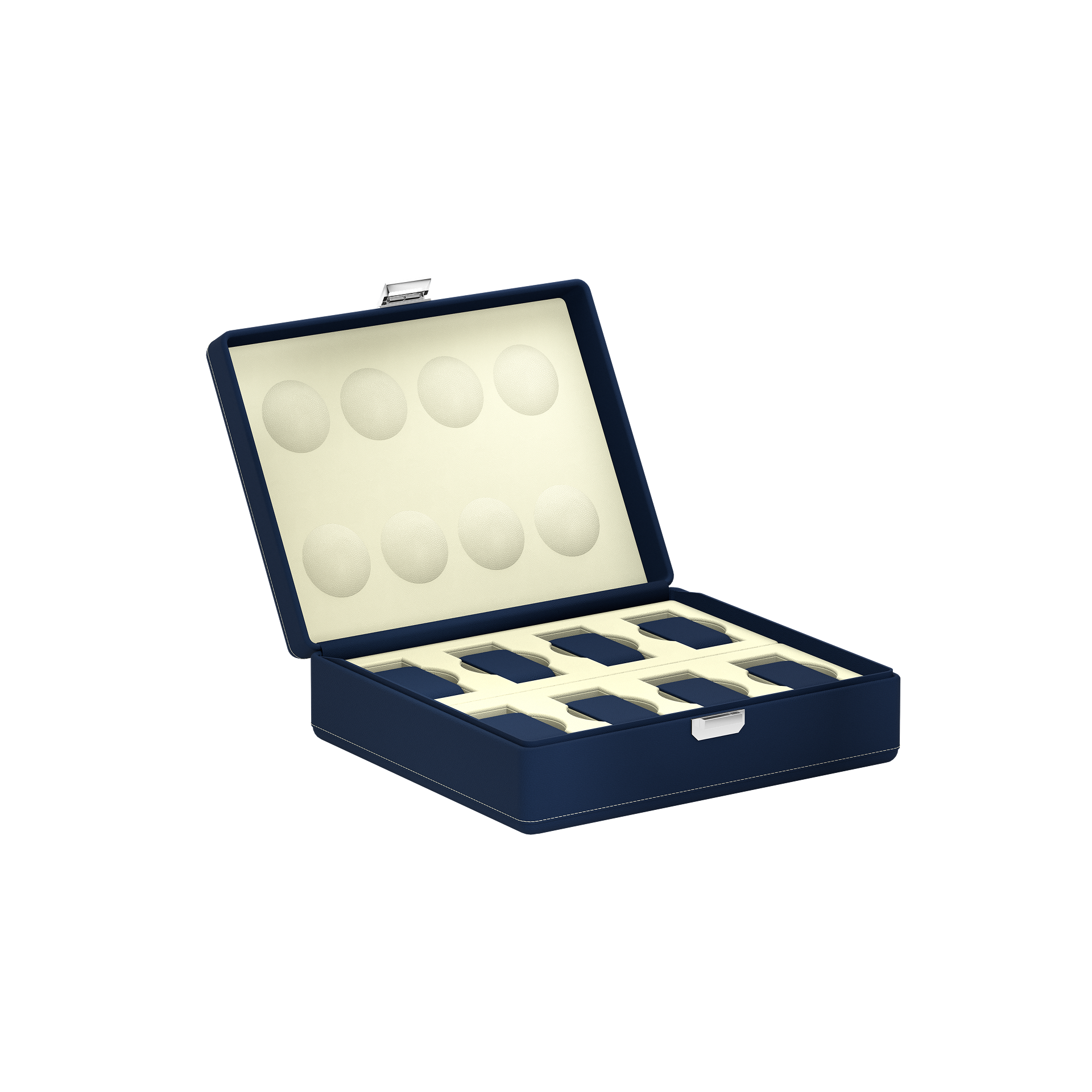 Valigetta 8 Midnight Blue / Cream leather watch box