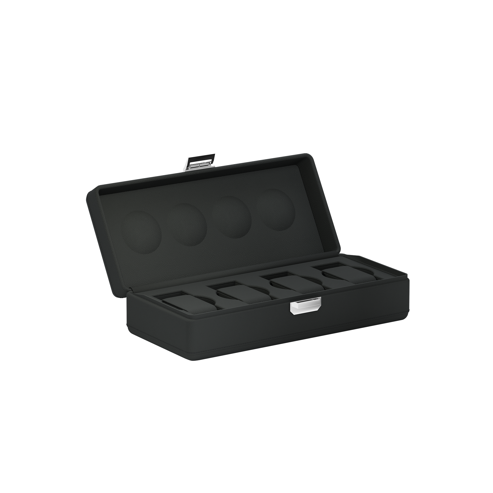 Valigetta 4 Slate Gray leather watch box