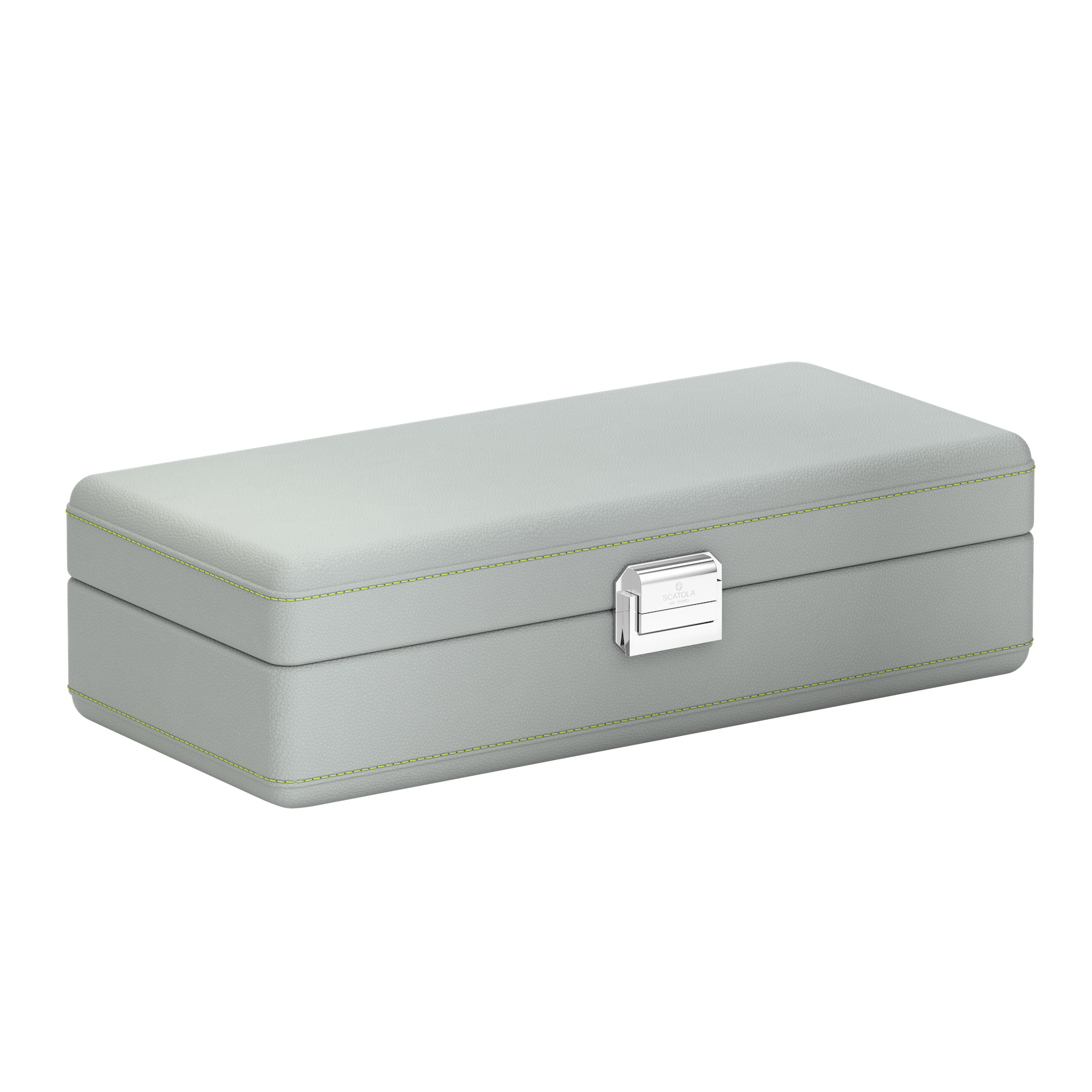 Valigetta 4 Pearl Gray / Anise Green leather watch box