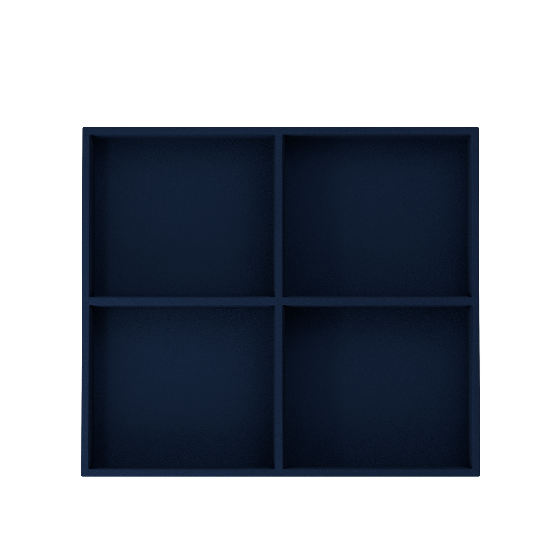 Vassoio D Midnight Blue leather valet tray