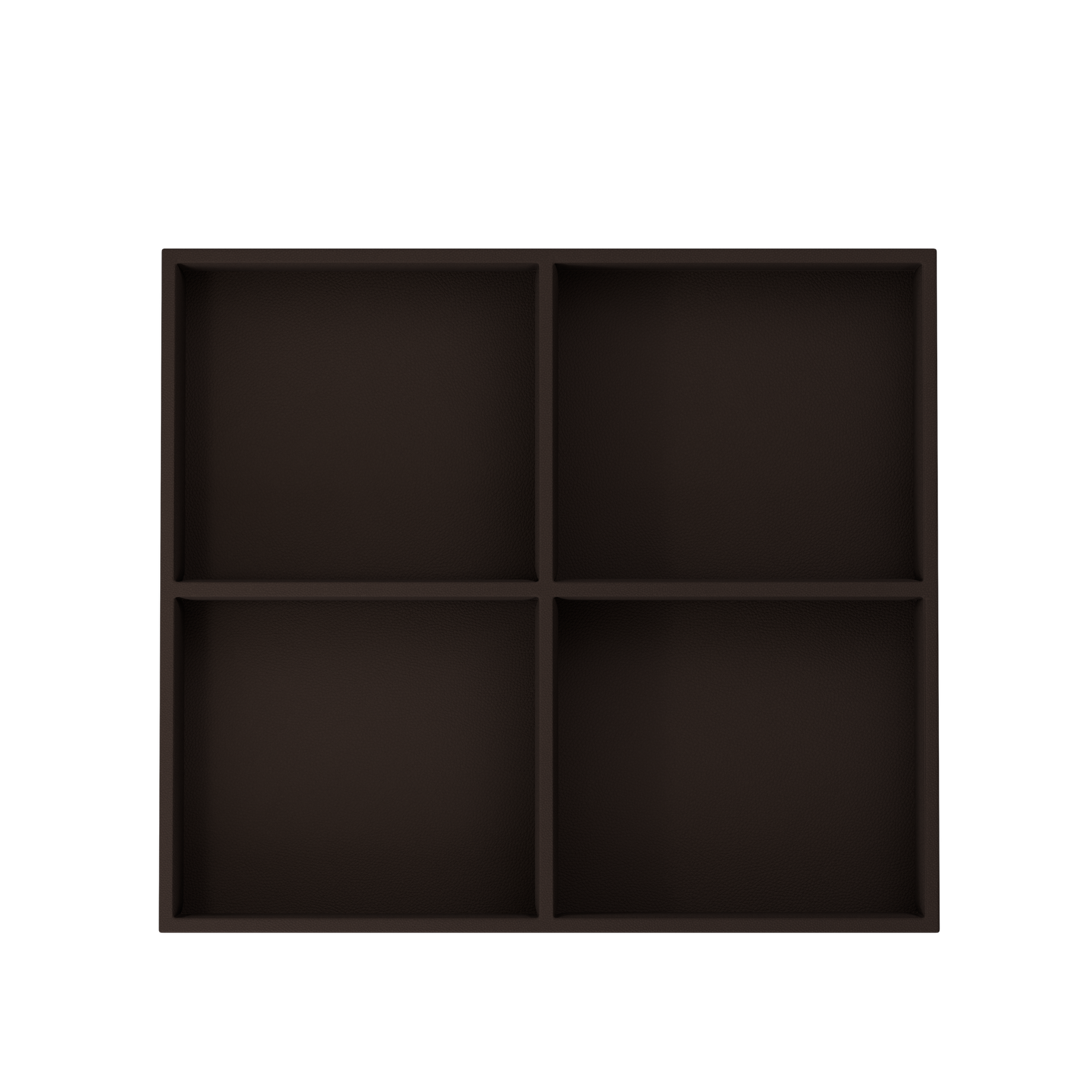 Vassoio D Chocolate Brown leather valet tray