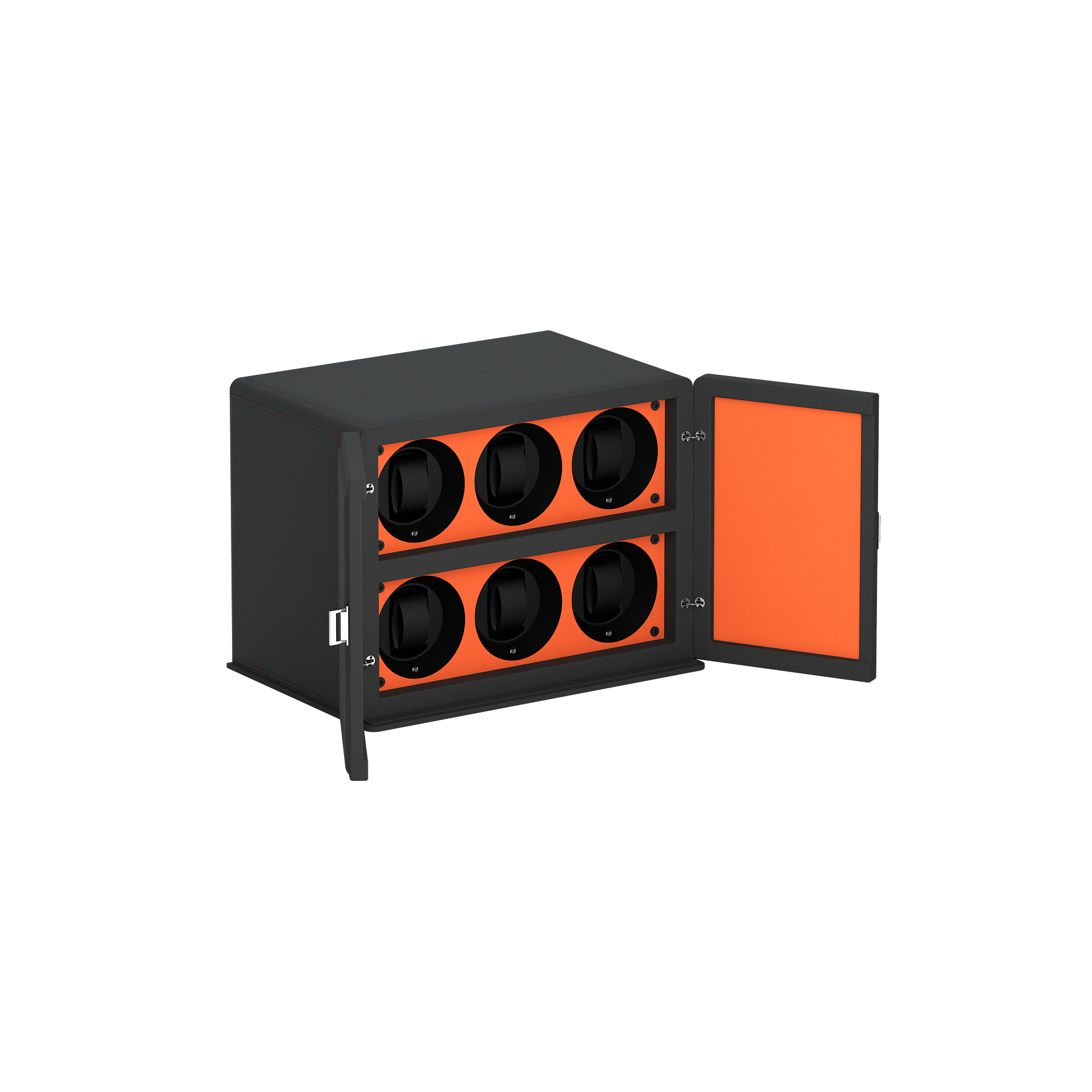 Rotore 6 Slate Gray / Orange automatic watch winder cabinet