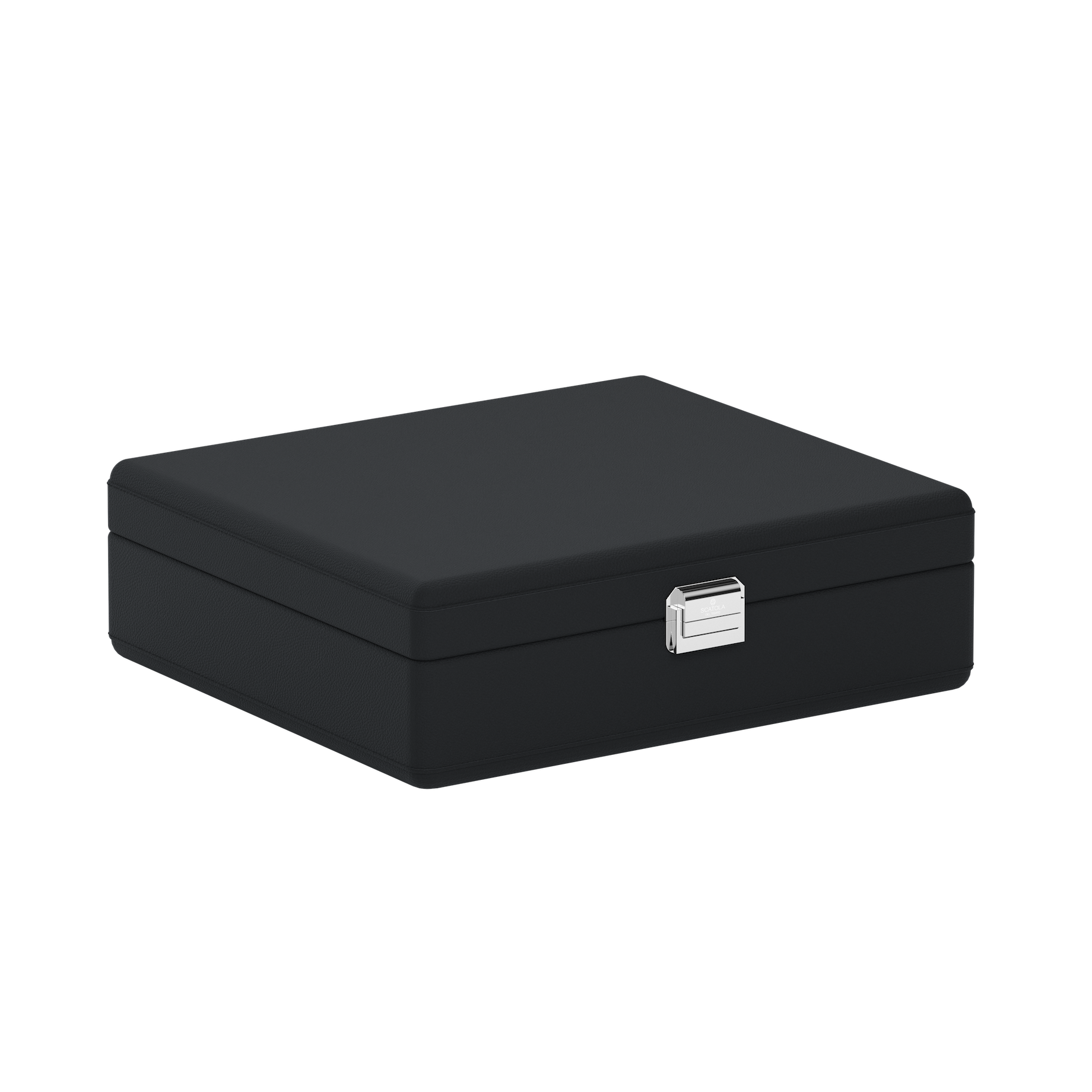 Tesoro Grande Intense Black leather jewellery box