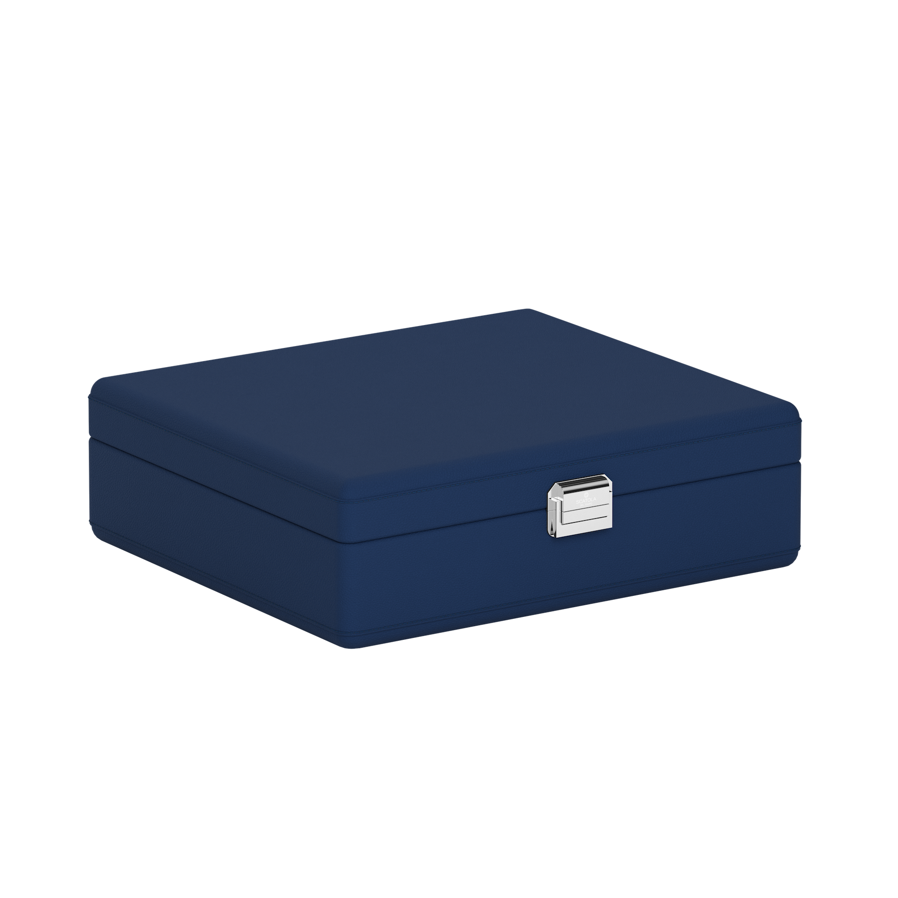 Tesoro Grande Midnight Blue leather jewellery box