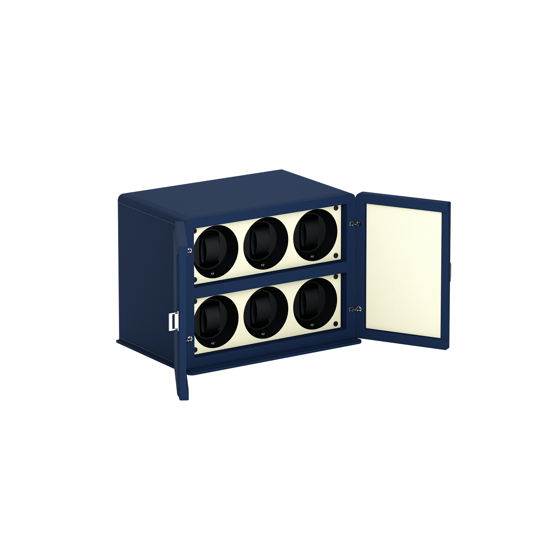 Rotore 6 Midnight Blue / Cream automatic watch winder cabinet
