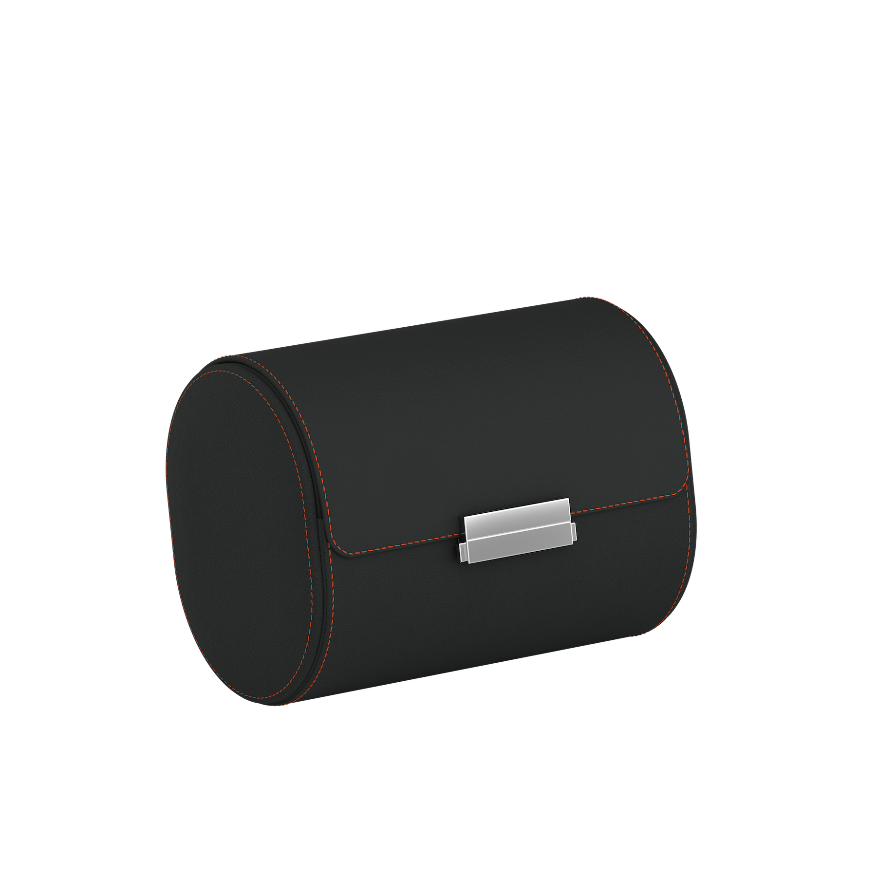 Pochette 2 Slate Gray / Orange leather watch roll