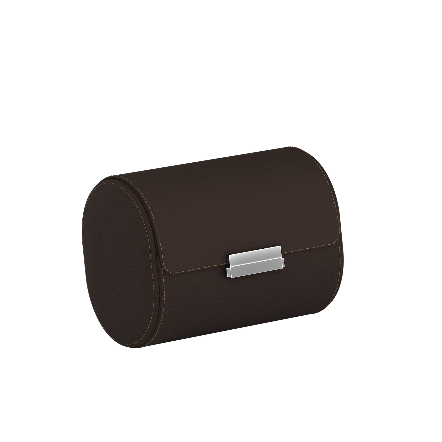 Pochette 2 Chocolate Brown / Chestnut leather watch roll