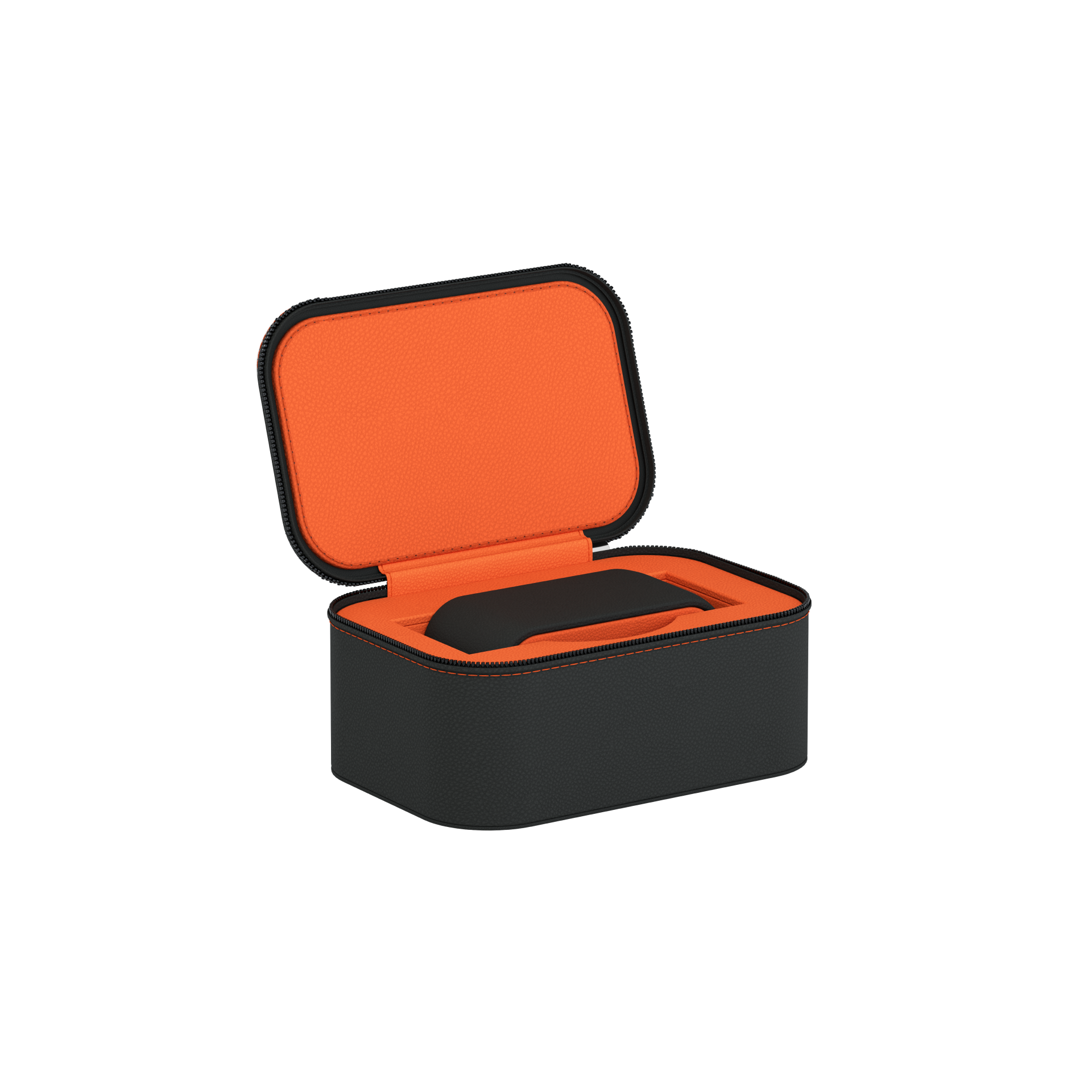 Viaggio 1 Slate Gray / Orange leather watch case