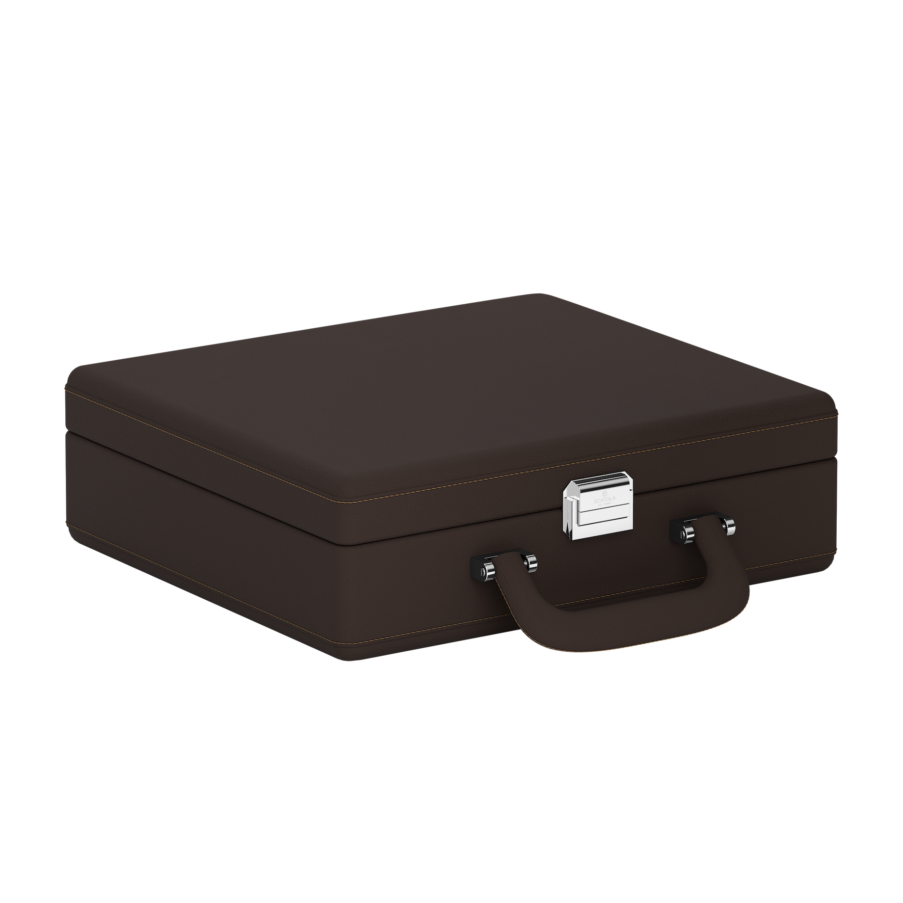 Valigetta 8 Chocolate Brown / Chestnut leather watch travel case