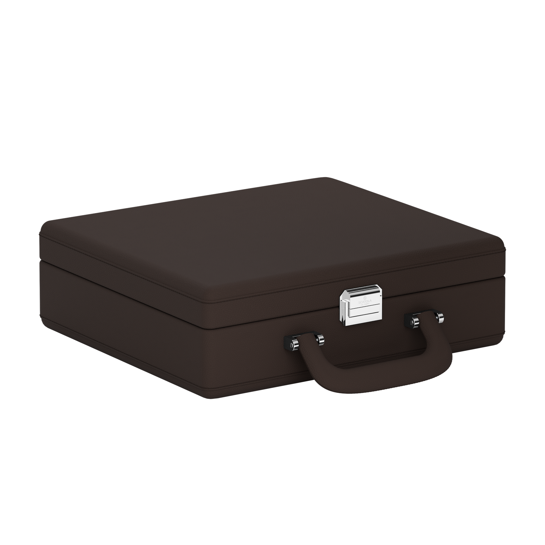 Valigetta 8 Chocolate Brown leather watch travel case