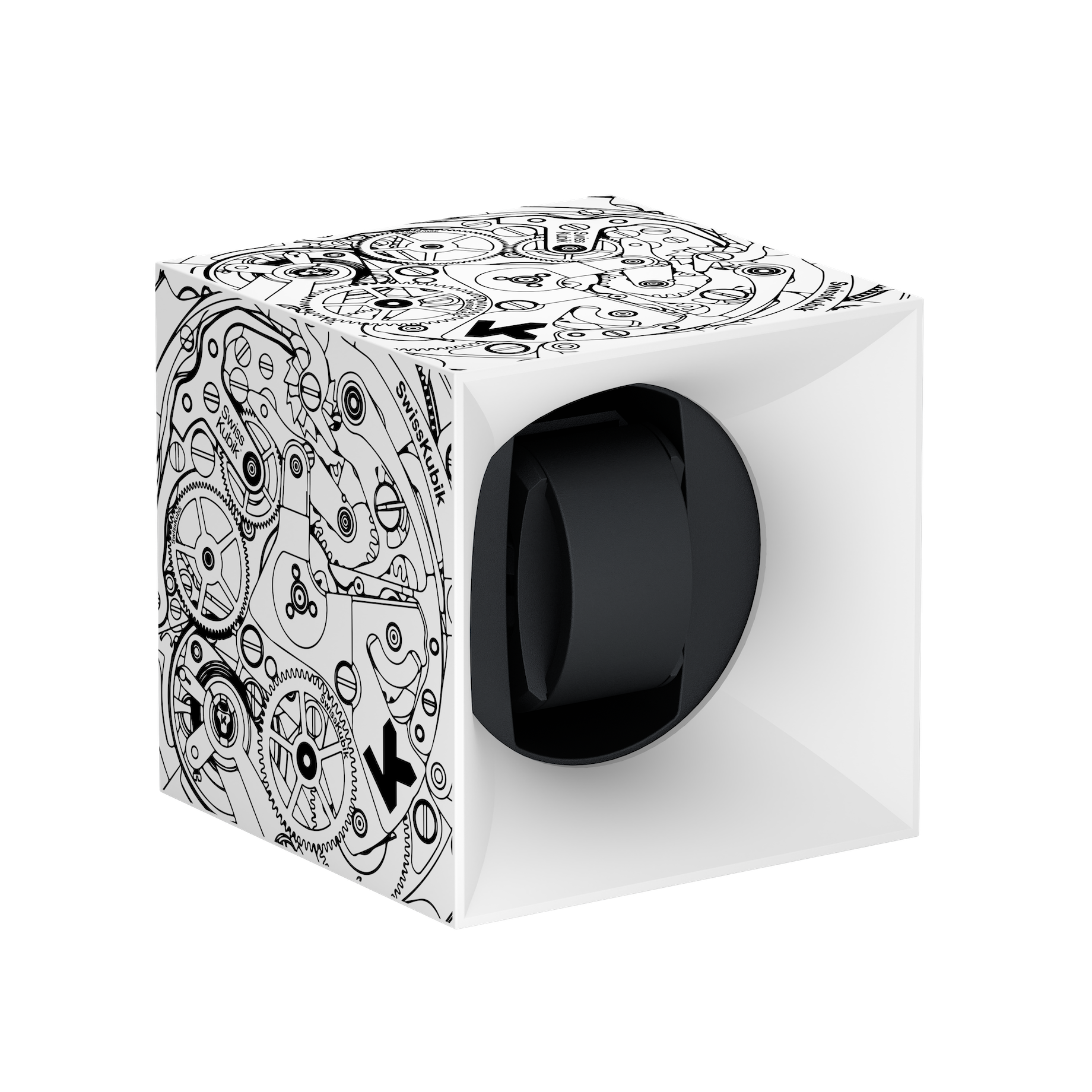 White Soft Touch Black Movement 1 watch