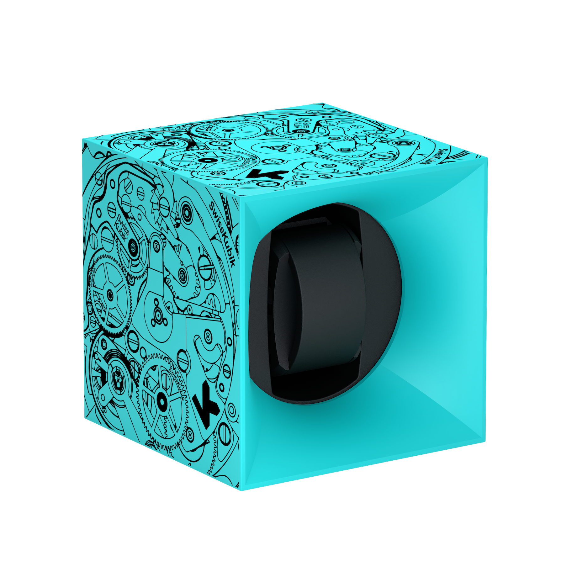 Turquoise Soft Touch Black Movement