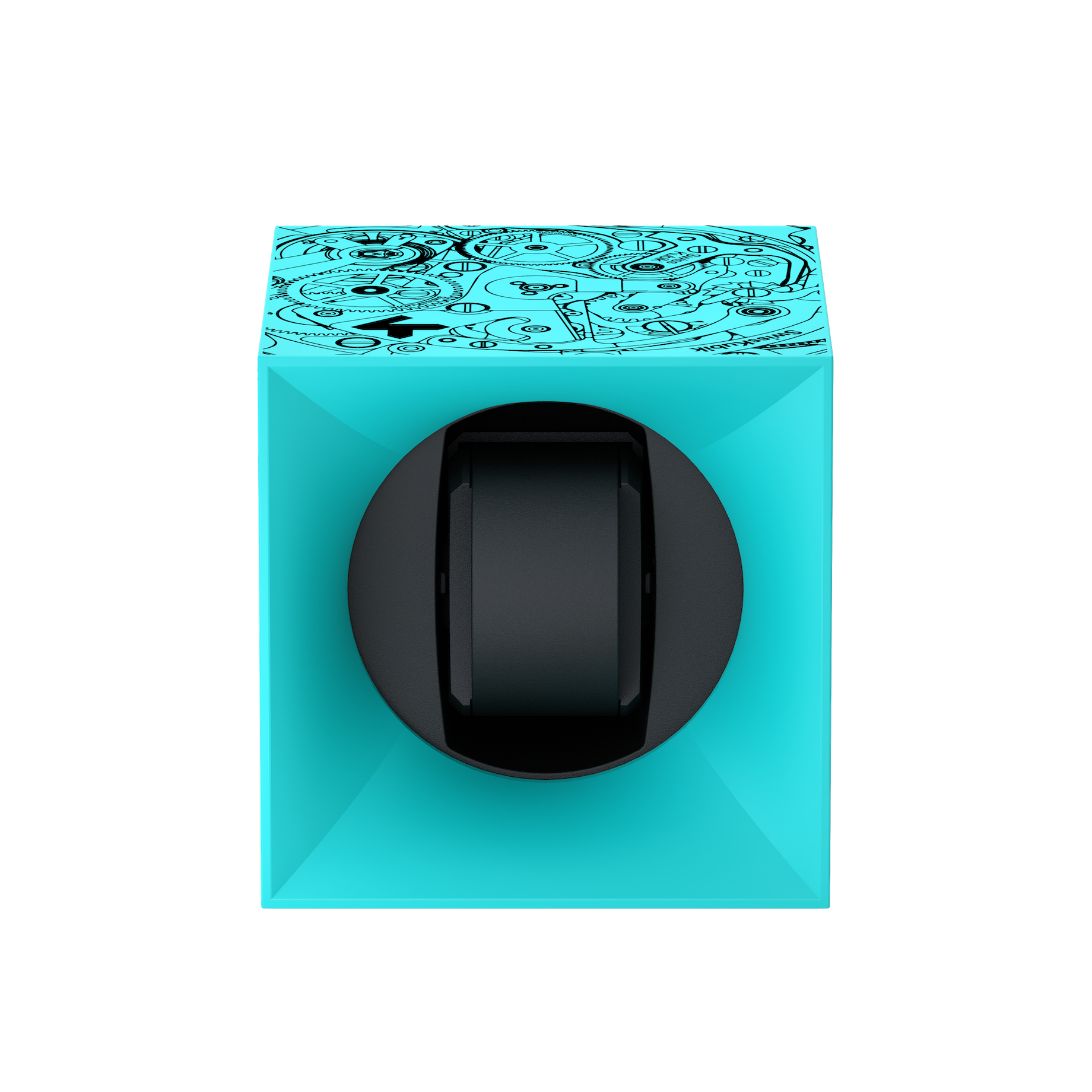 Turquoise Soft Touch Black Movement