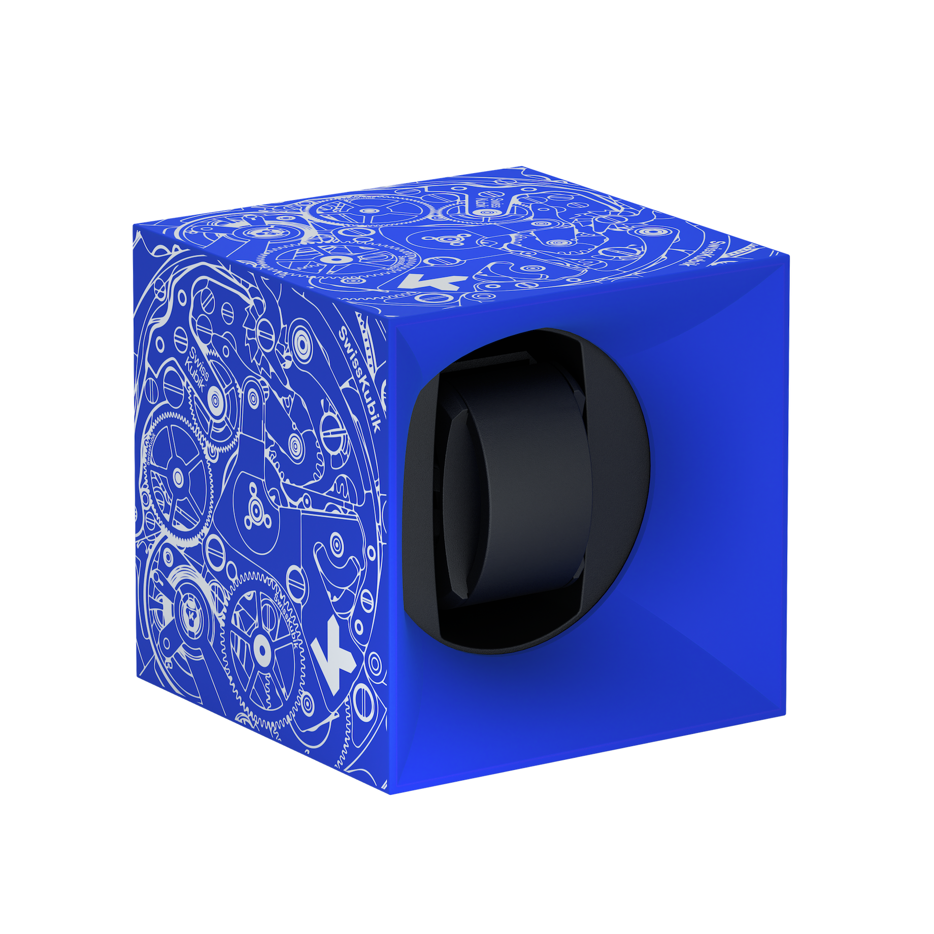 Blue Soft Touch White Movement