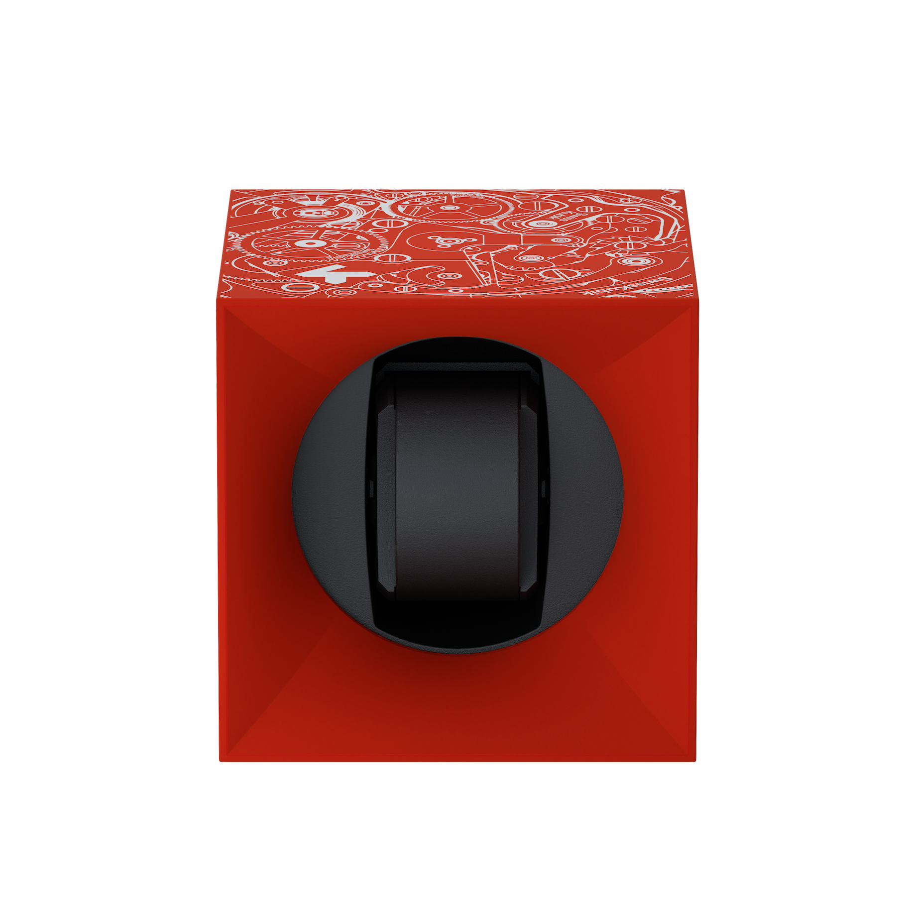 Red Soft Touch White Movement 1 watch